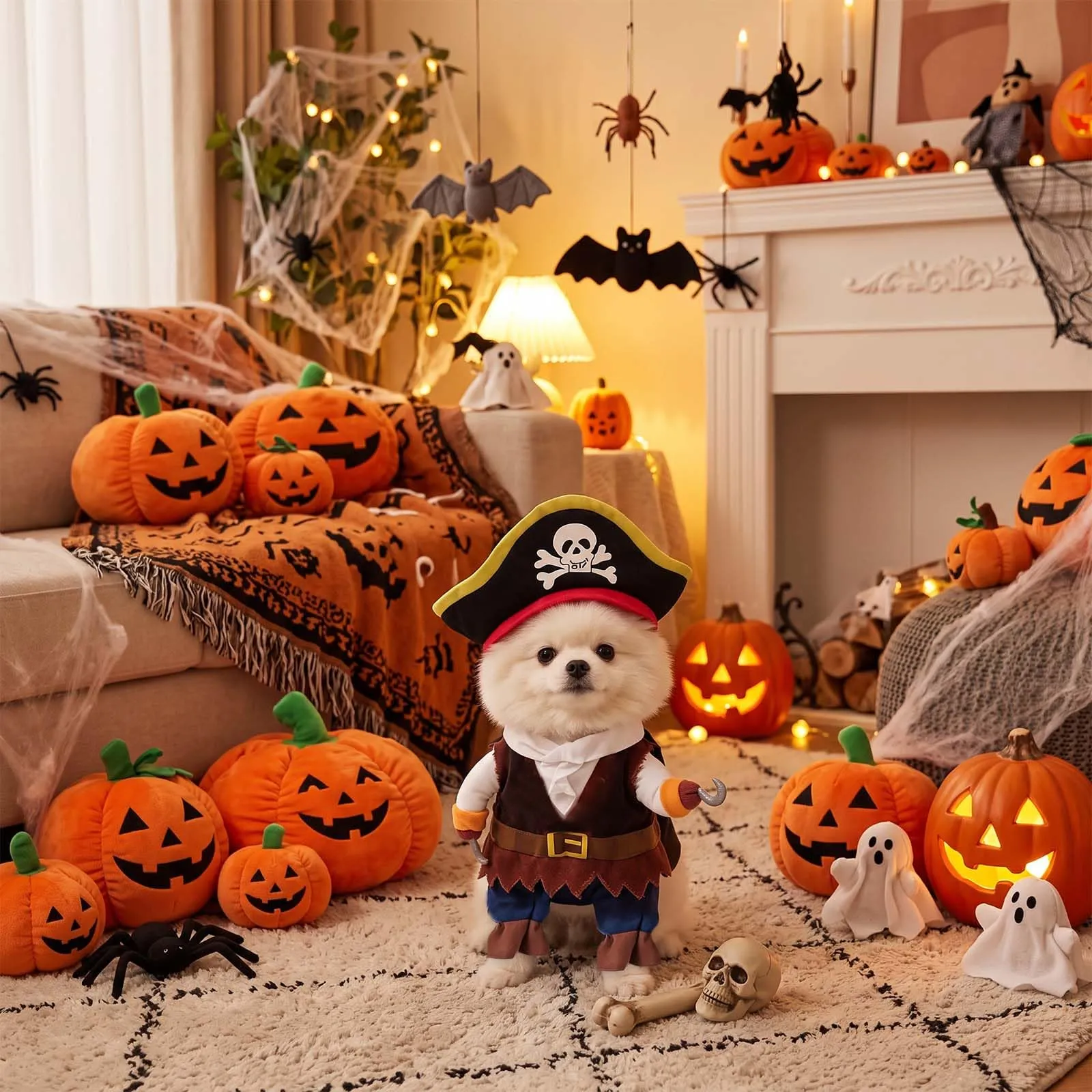 VIDSTW Costume di Halloween per Cani in Cotone, Taglia S - immagine 7