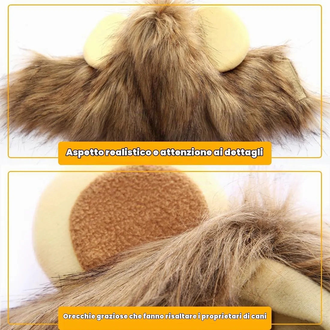 NHQZ Bello Luna Lion Mane Costume for Small Dogs and Cats - immagine 3