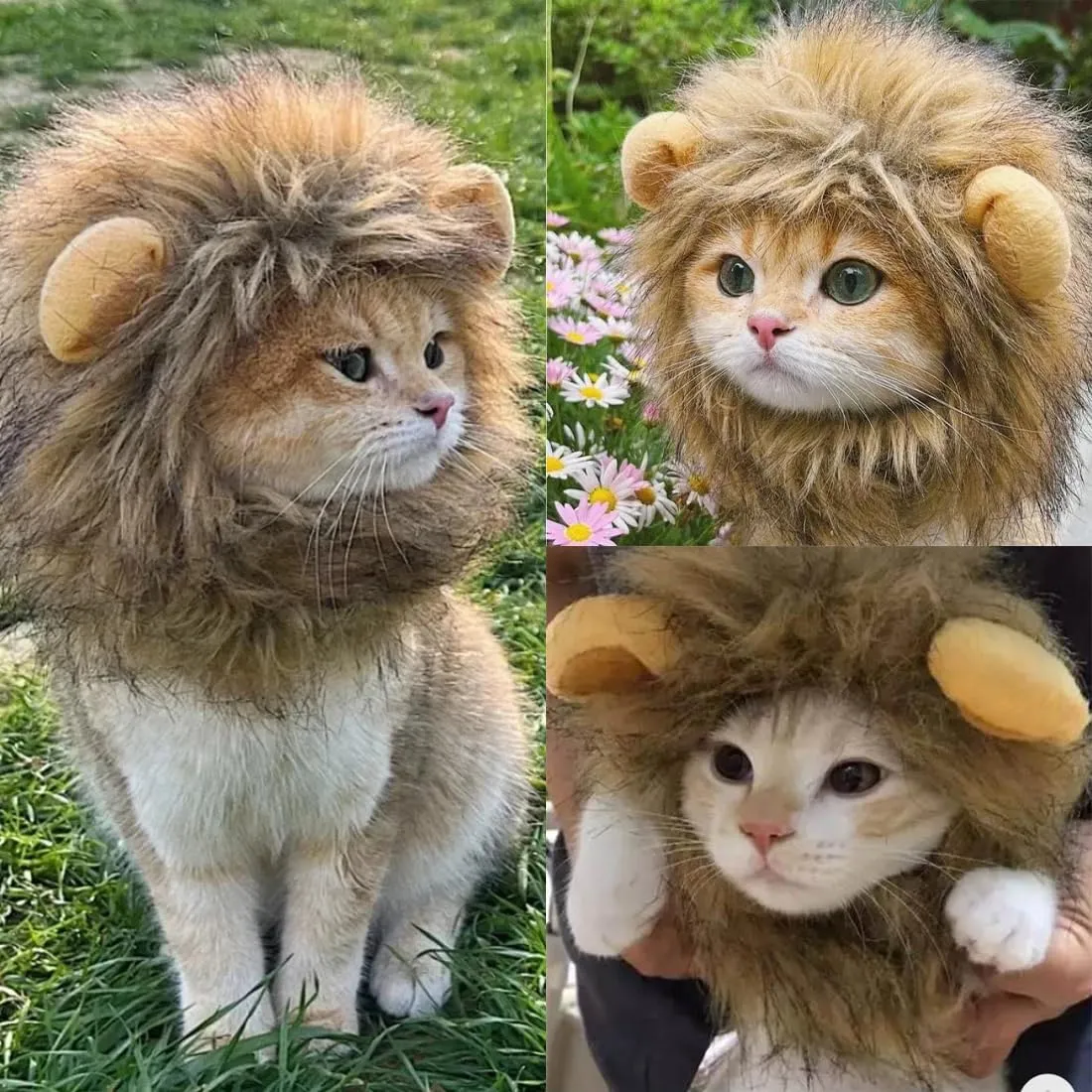 NHQZ Bello Luna Lion Mane Costume for Small Dogs and Cats - immagine 4