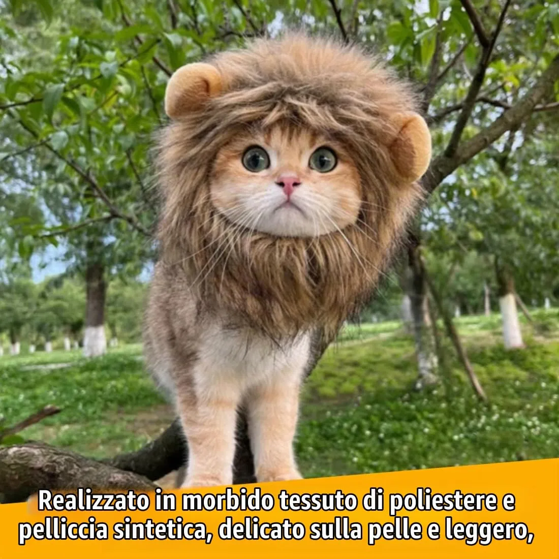 NHQZ Bello Luna Lion Mane Costume for Small Dogs and Cats - immagine 6