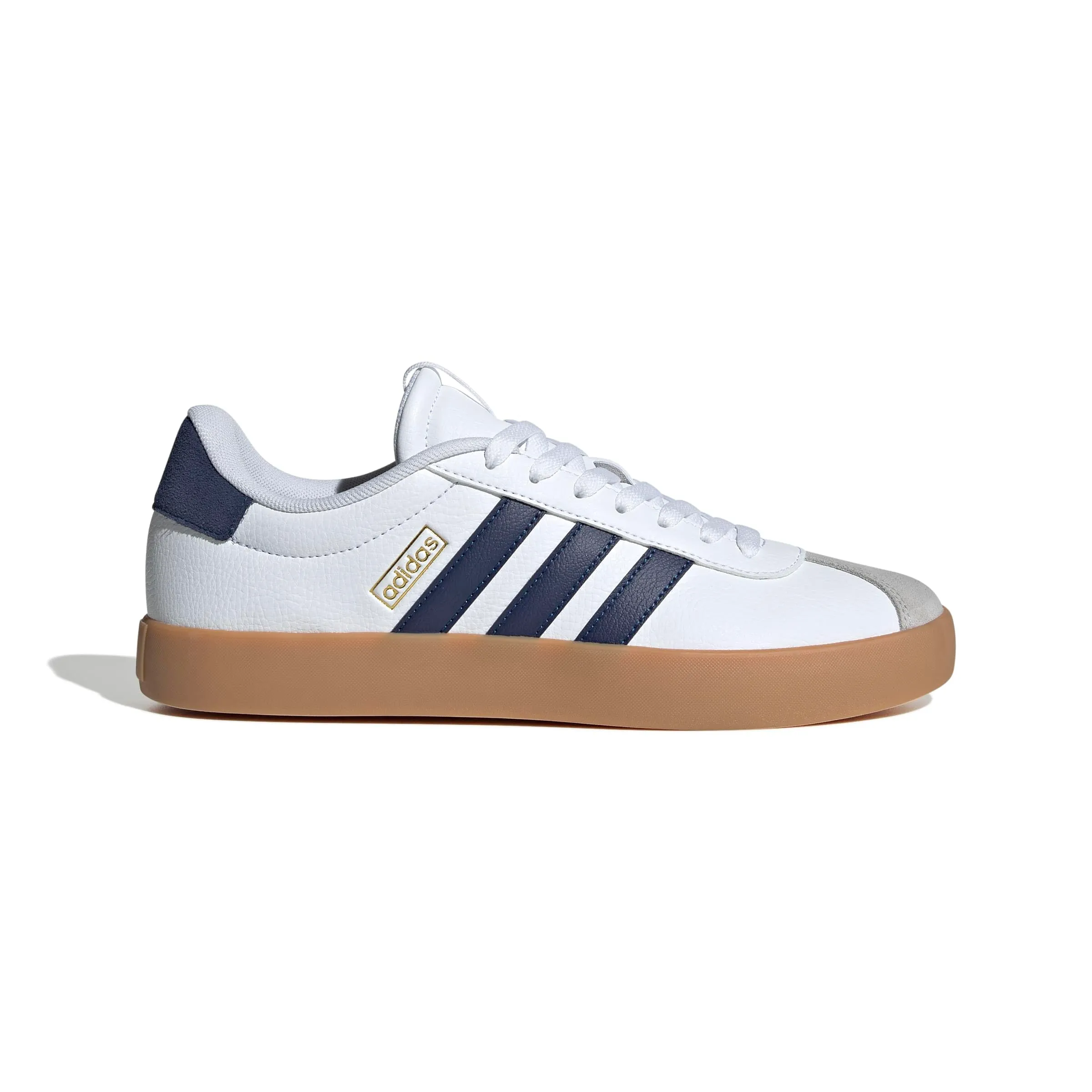 adidas VL Court 3.0 Shoes, Ftwr White/Dark Blue/Lgh Solid Grey, 42 2/3 EU - immagine 2
