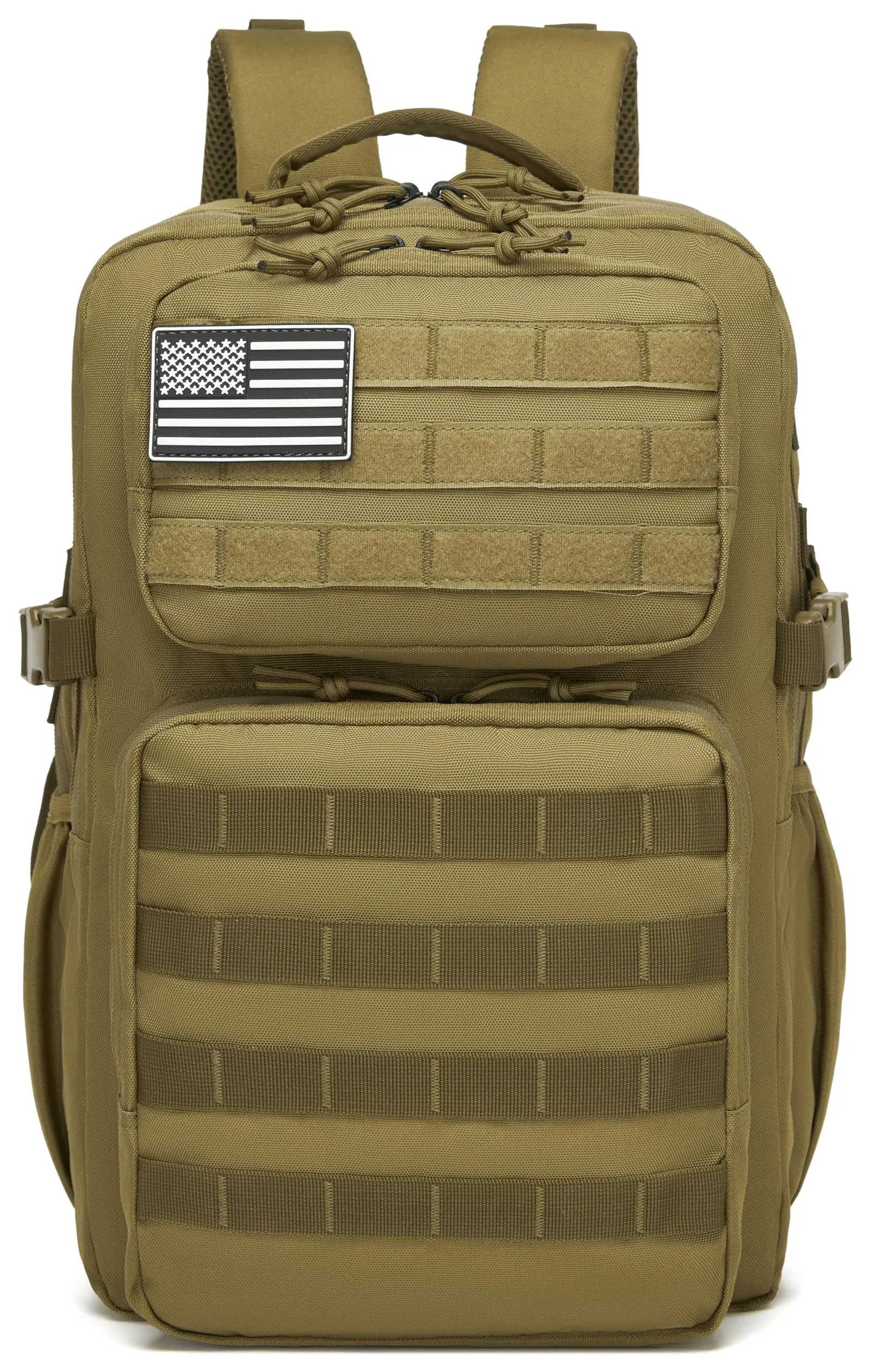 Wotony Zaino Tattico Militare Impermeabile con Sistema Molle, 35L, Cachi - immagine 4