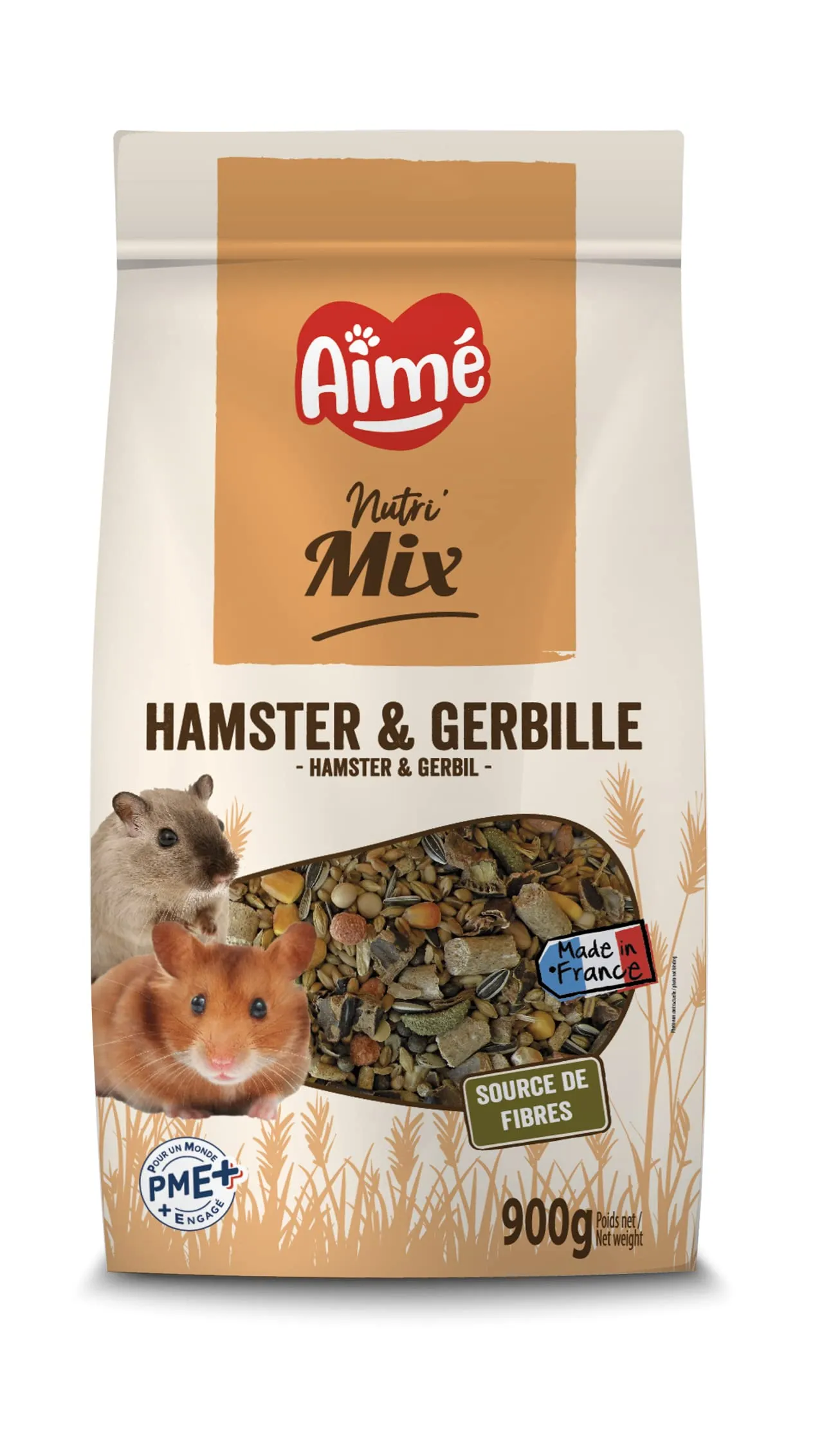 Aimé Cibo completo per Criceti, Gerbilli e Ratti, Nutri'Pellets, 900 g - immagine 1