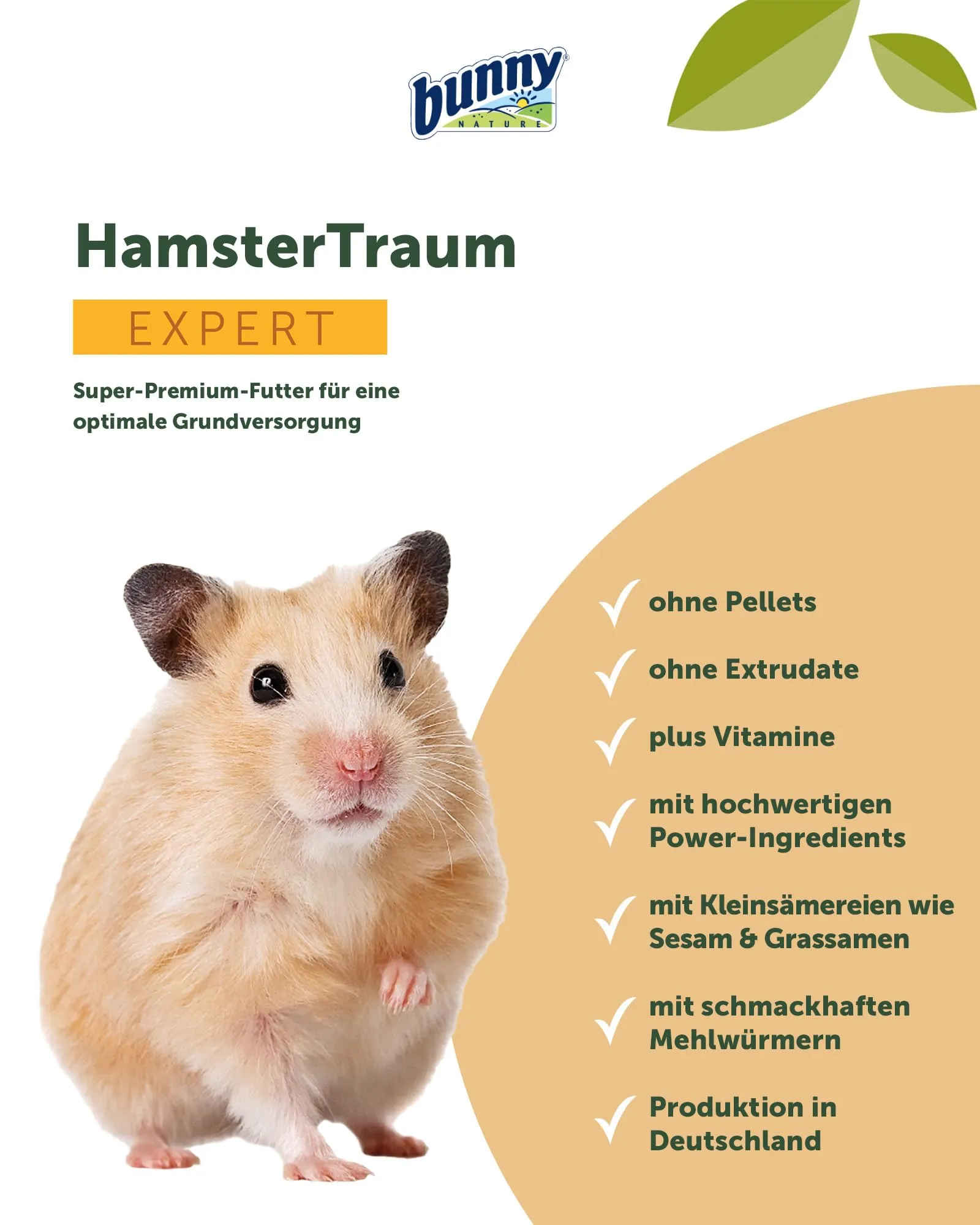 Bunny Nature HamsterTraum Expert Mangime per Criceti, 500 g - immagine 2
