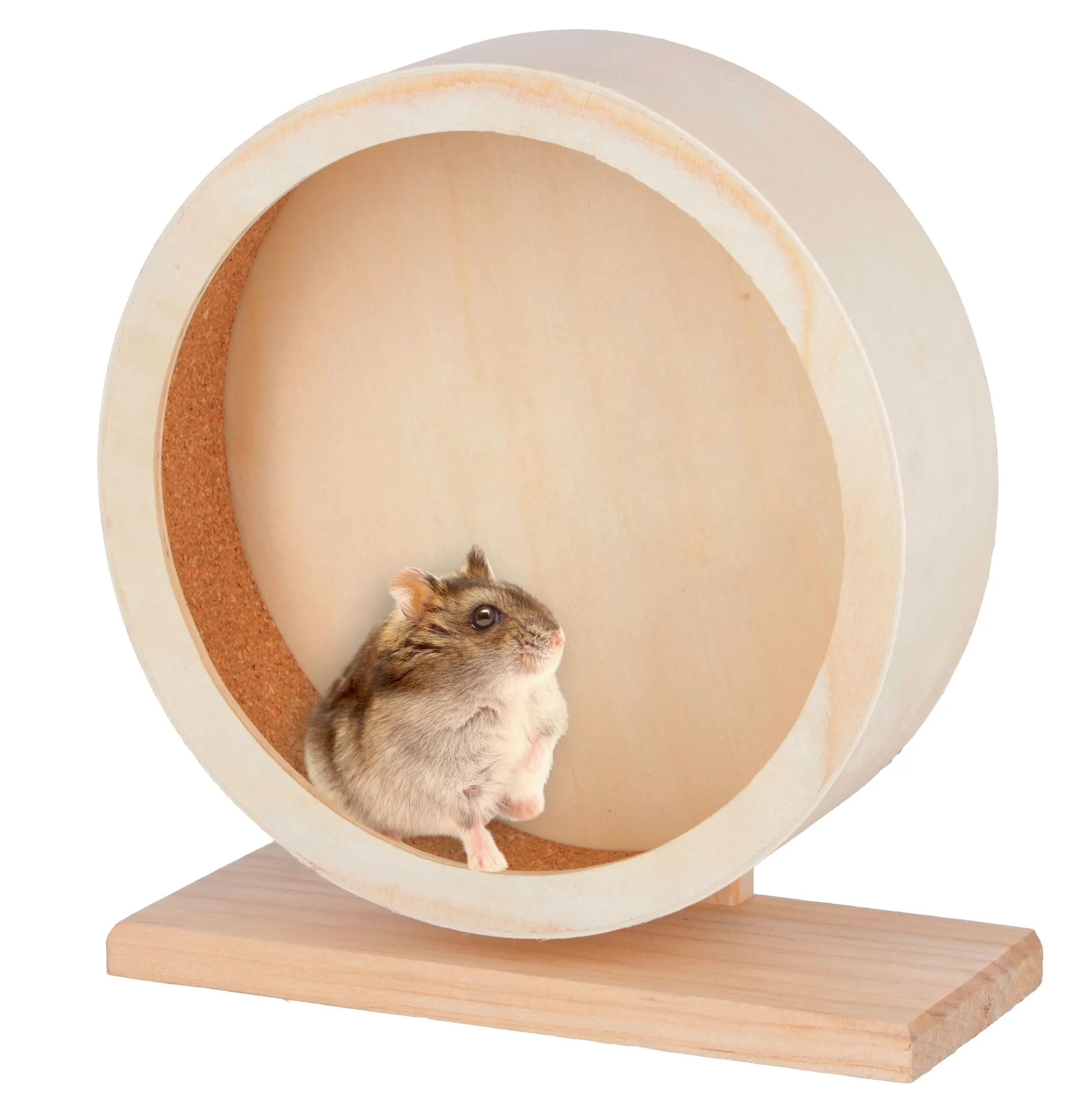 Kerbl Pet Ruota per criceti in legno con sughero, Ø 22 cm - immagine 2