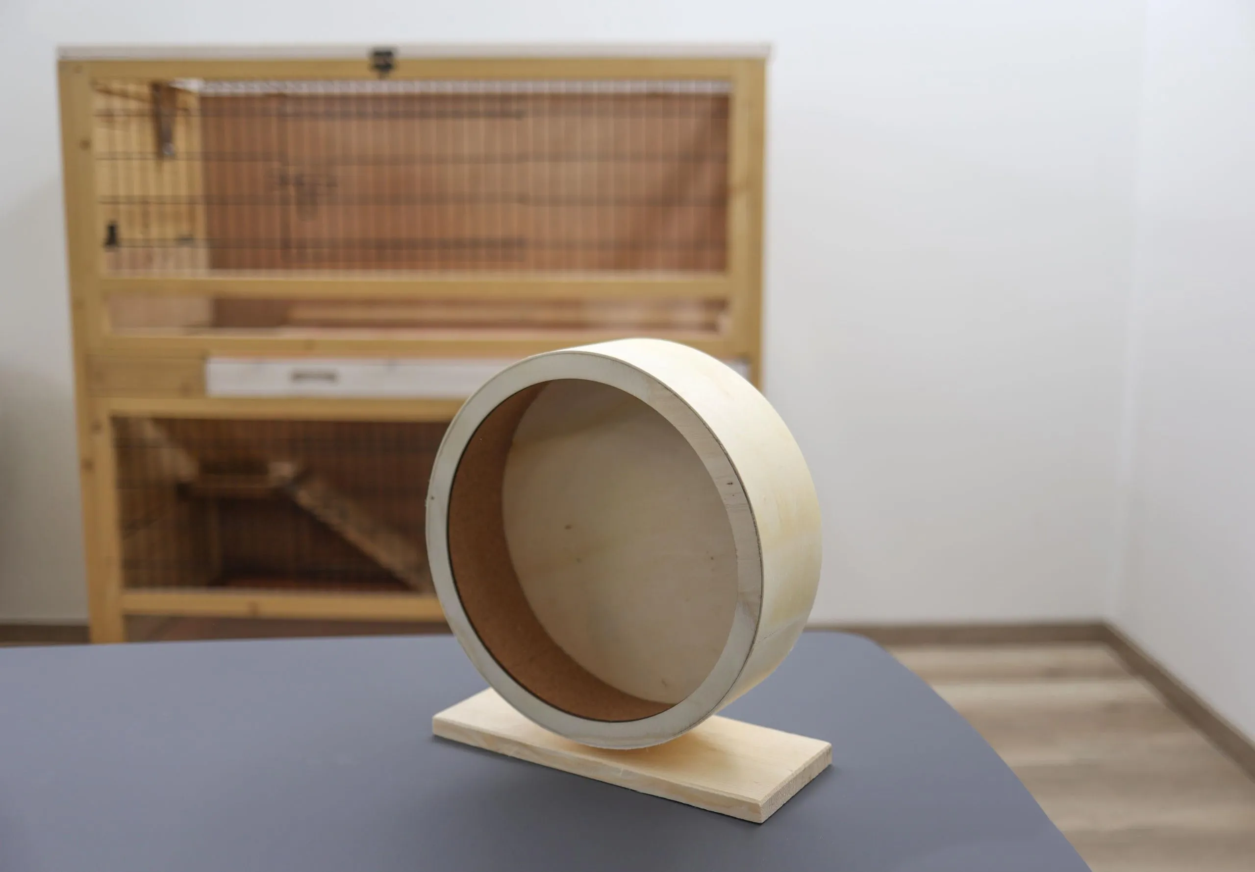 Kerbl Pet Ruota per criceti in legno con sughero, Ø 22 cm - immagine 3