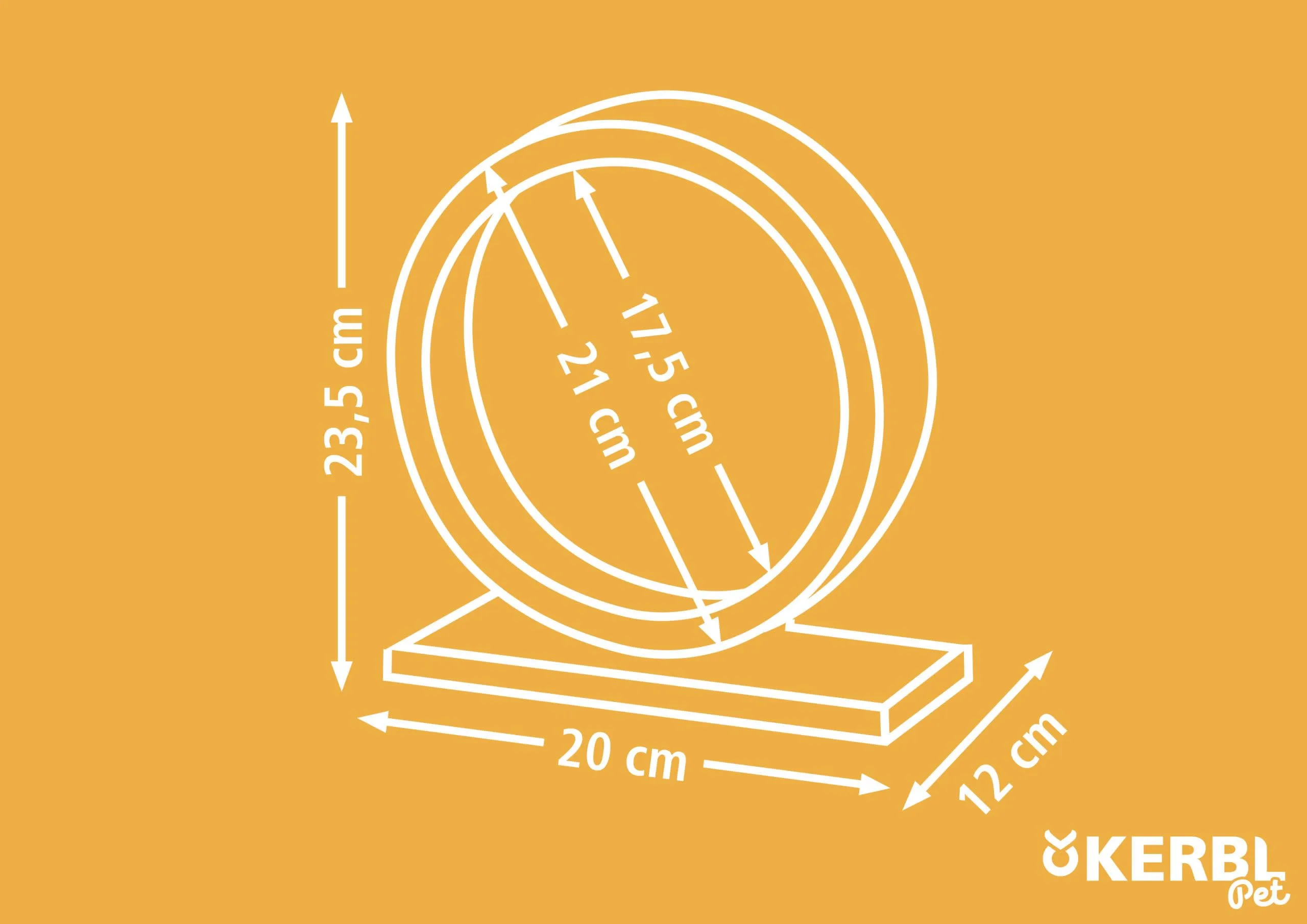 Kerbl Pet Ruota per criceti in legno con sughero, Ø 22 cm - immagine 6