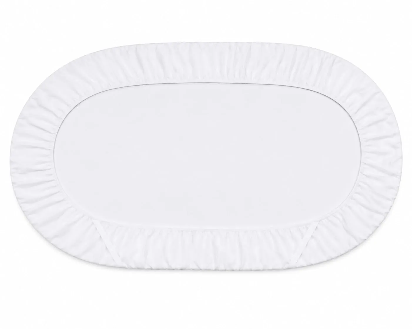 Corredocasa Copritavolo Sotto Tovaglia Mollettone in Feltro Bianco con Elastico Perimetrale, Ovale 140 x 220 - immagine 3
