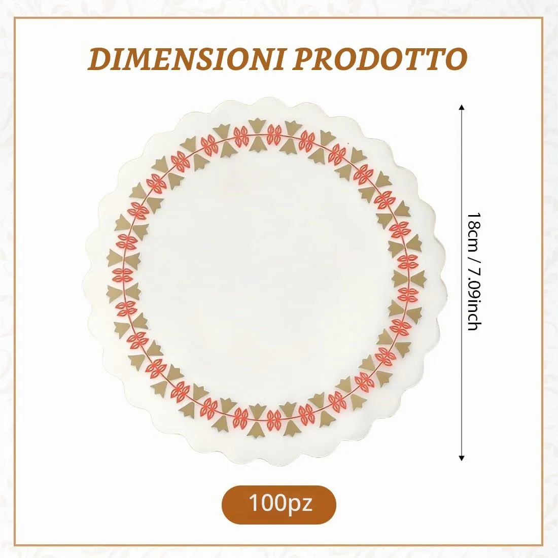 ROKZELT Tovagliette di Carta Monouso in Pizzo, 18cm, 100 Pezzi - immagine 4