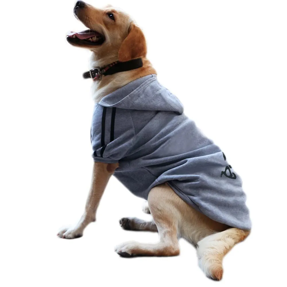 Eastlion Felpa con Cappuccio in Cotone per Cani, Grigio, 4XL - immagine 1