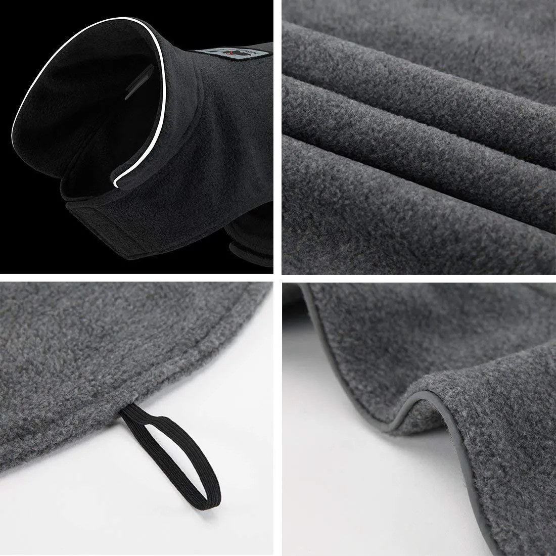 Ecent Cappottino Invernale in Pile per Cani, Grigio, M - immagine 4