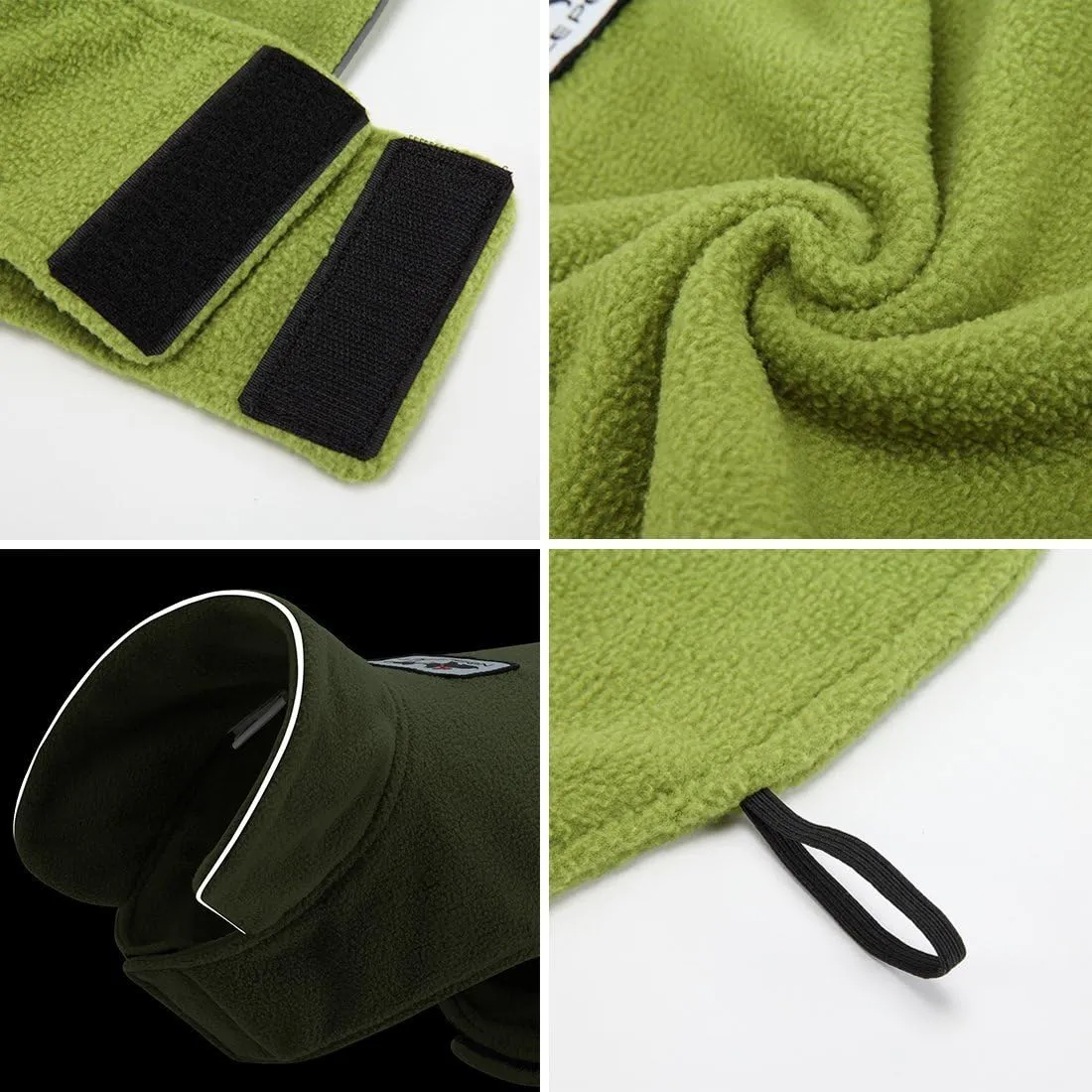 Ecent Cappottino Invernale in Pile per Cani, Verde, M - immagine 4
