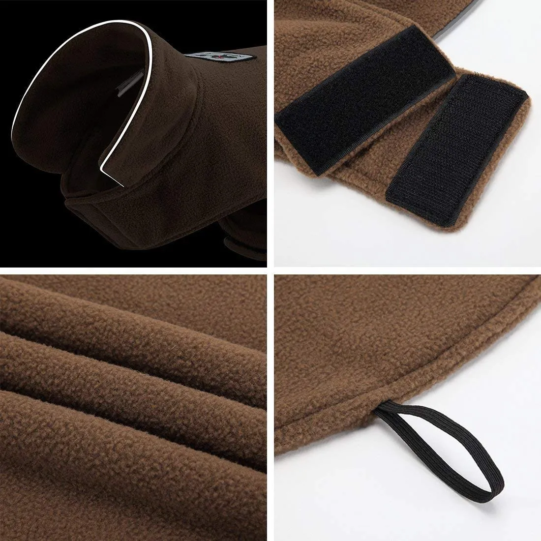 Ecent Cappottino Invernale per Cane in Pile, Marrone, S - immagine 4
