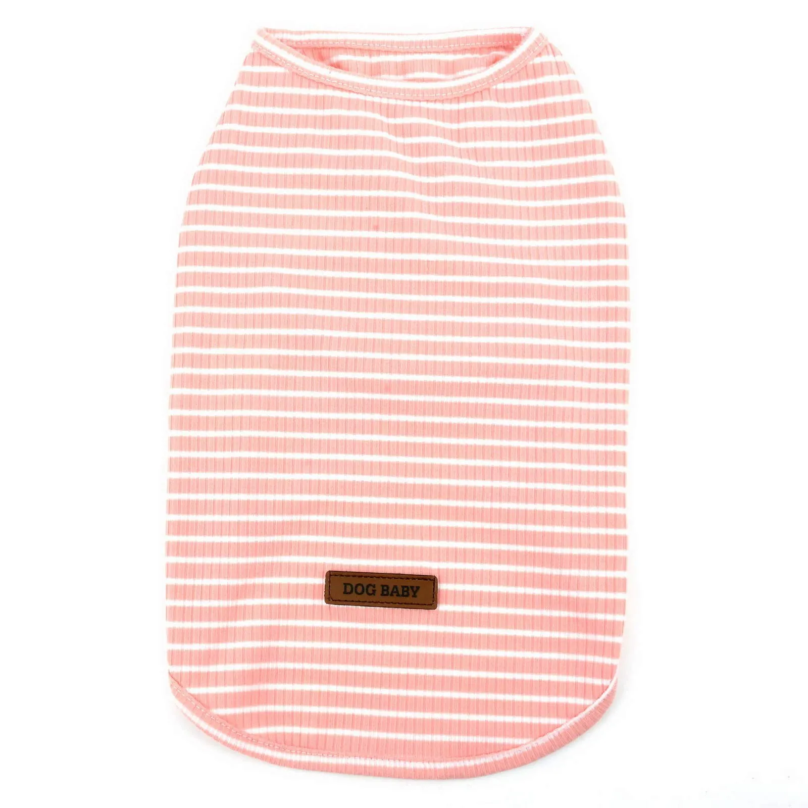 PAIDEFUL Maglietta a Righe per Cani di Piccola Taglia in Cotone, Rosa L - immagine 7