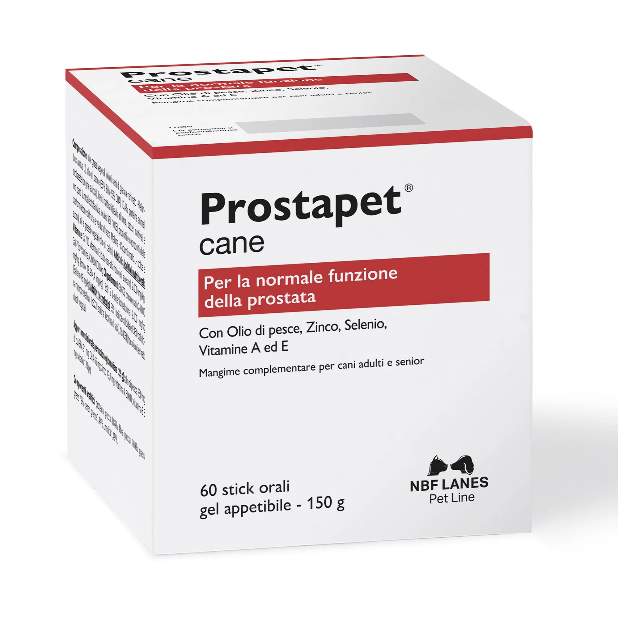 NBF Lanes Prostapet Cane, Gel Appetibile, 60 bustine da 2,5 g - immagine 1