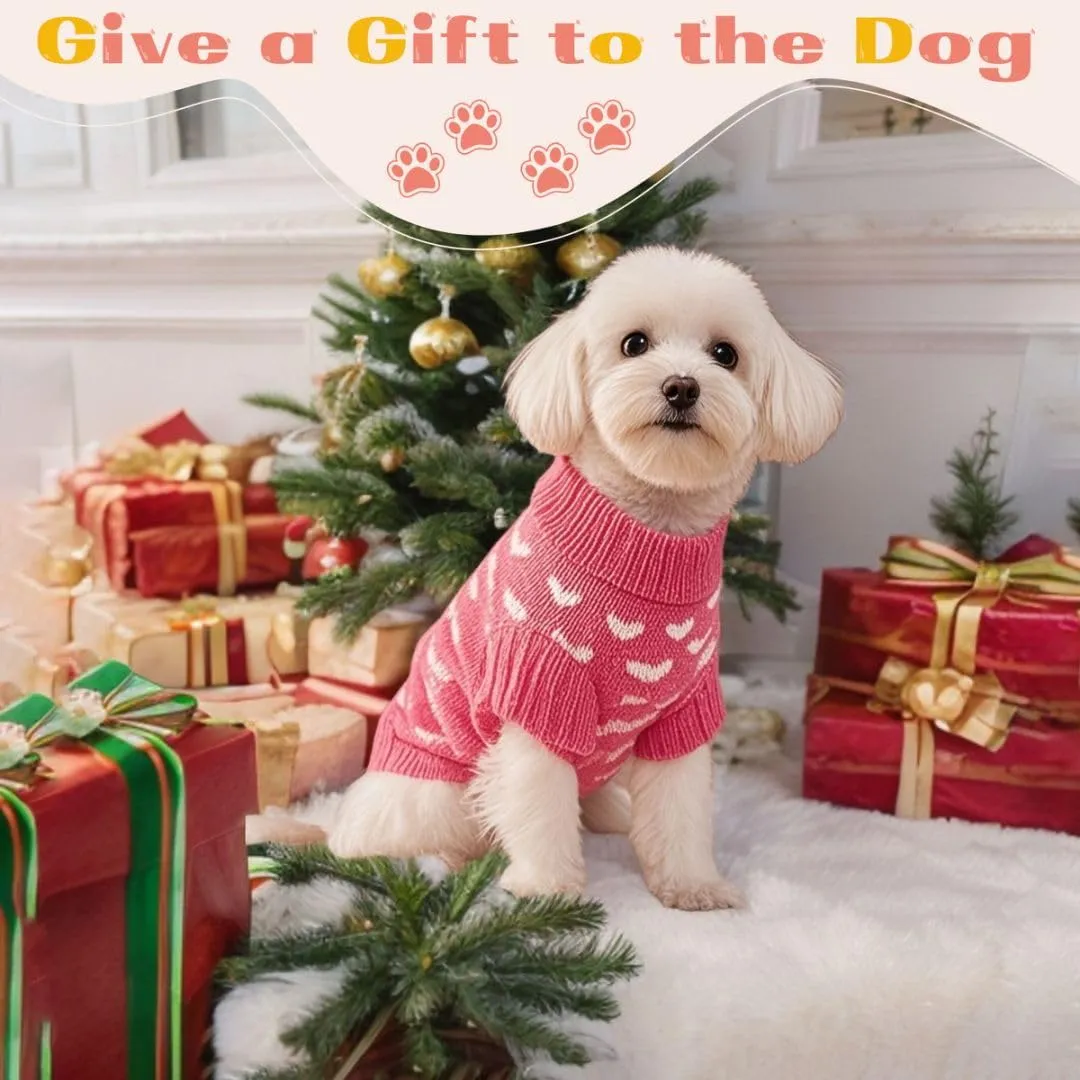 TBAMTBW Maglione per Cane e Gatto San Valentino con Cuori, Rosa, XL - immagine 3