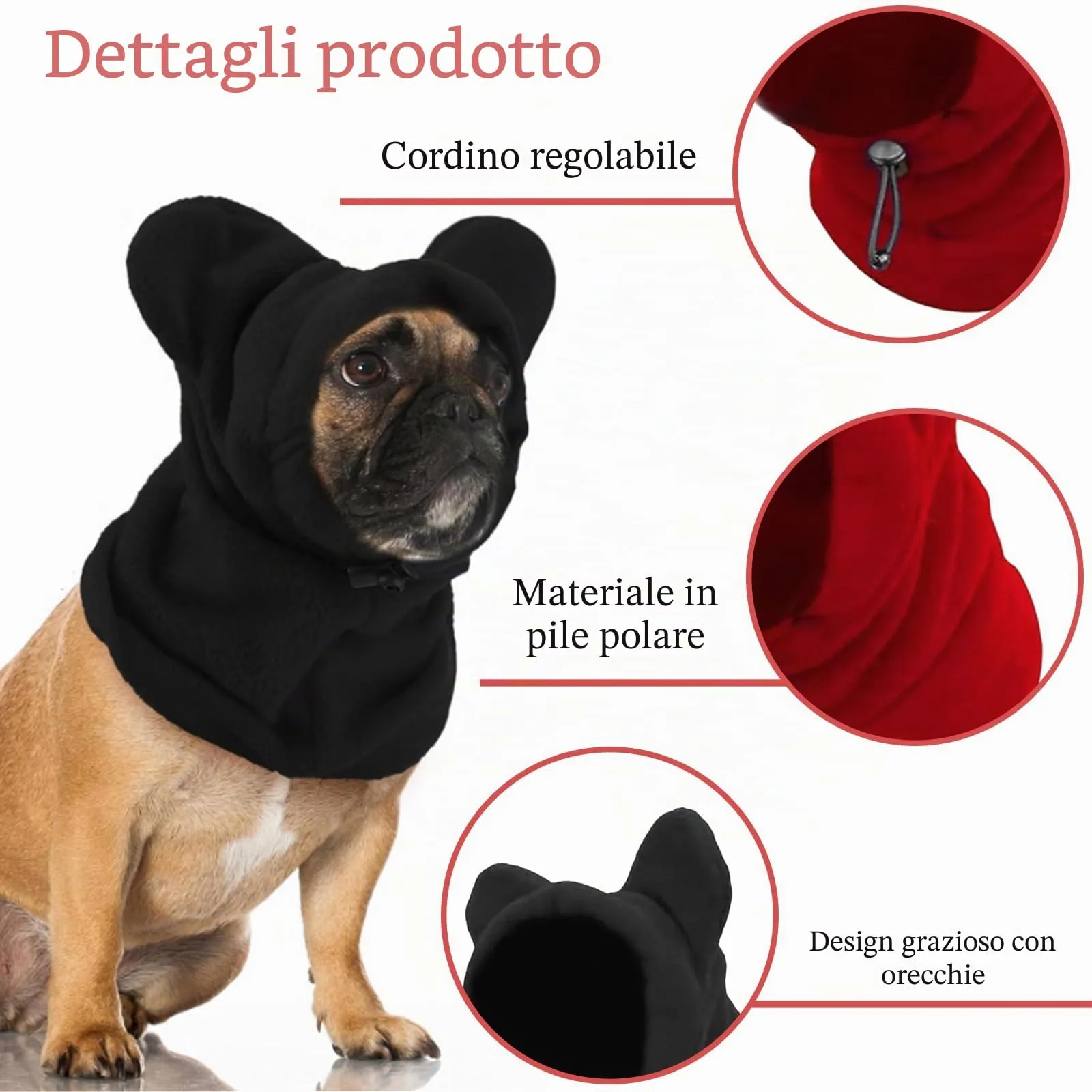 DINGFENG Cuffia per cani con cancellazione del rumore, Taglia M - immagine 3