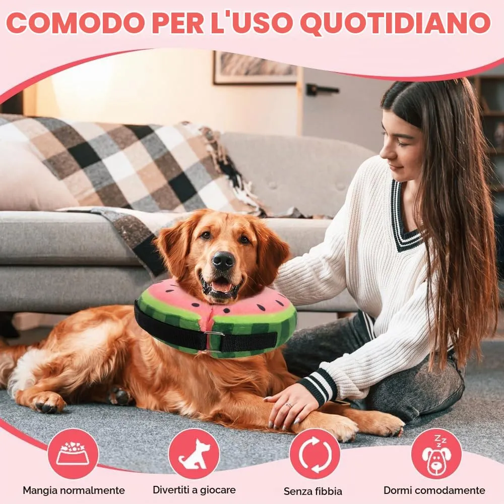 HMCEY Collare Protettivo Gonfiabile per Cane, Collare Elisabettiano Morbido Post-Intervento, Anti-Leccamento e Recupero - XL - immagine 6
