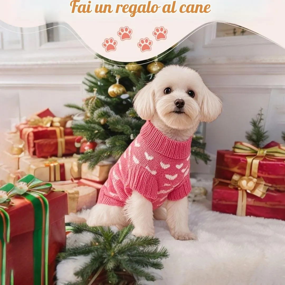 TBAMTBW Maglione San Valentino a Cuori per Cani e Gatti, Rosa, XXS - immagine 3