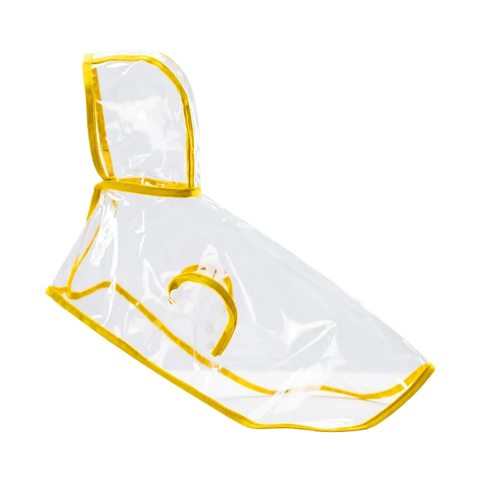 Generico Cappotto Impermeabile per Cani, Trasparente, Giallo, Taglia L - immagine 1