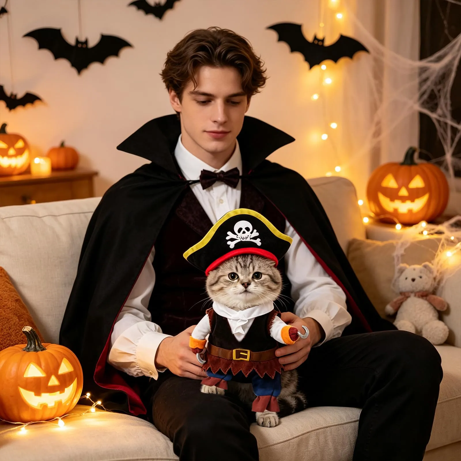 VIDSTW Costume di Halloween in Cotone per Cani, Taglia M - immagine 5