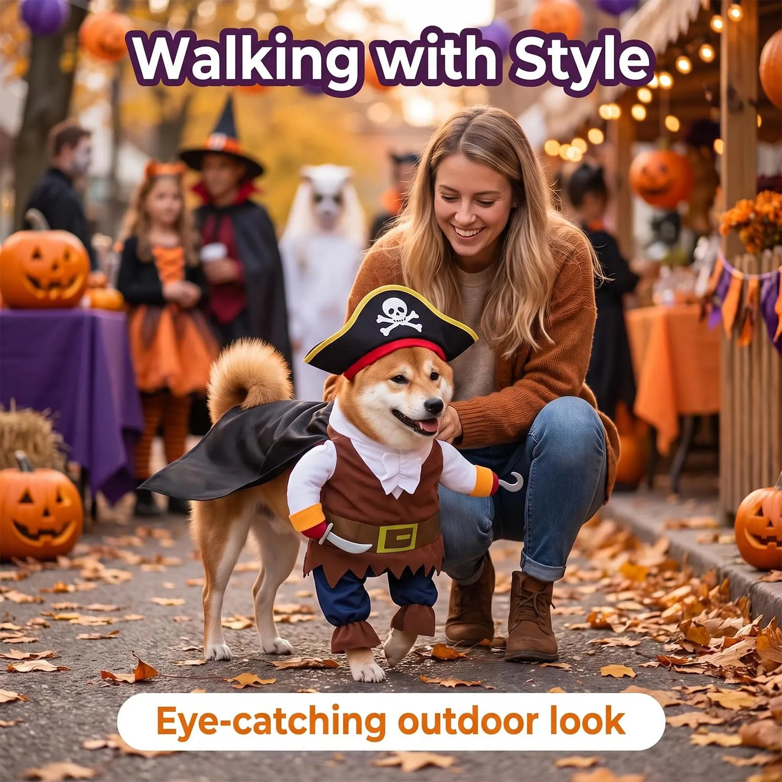 VIDSTW Costume di Halloween in Cotone per Cani, Taglia M - immagine 6