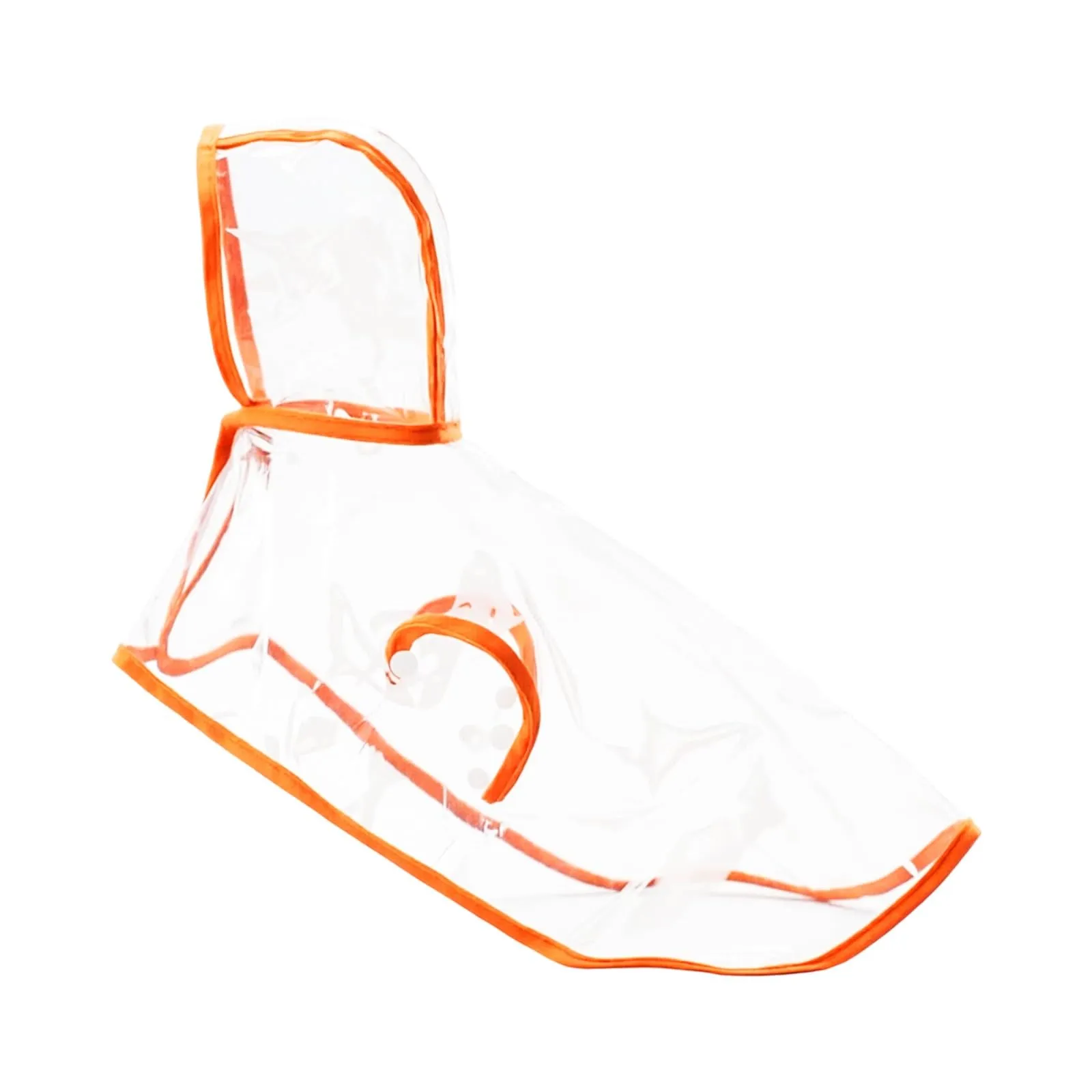 Generico Impermeabile per Cani Trasparente Regolabile, Arancione, XL - immagine 2