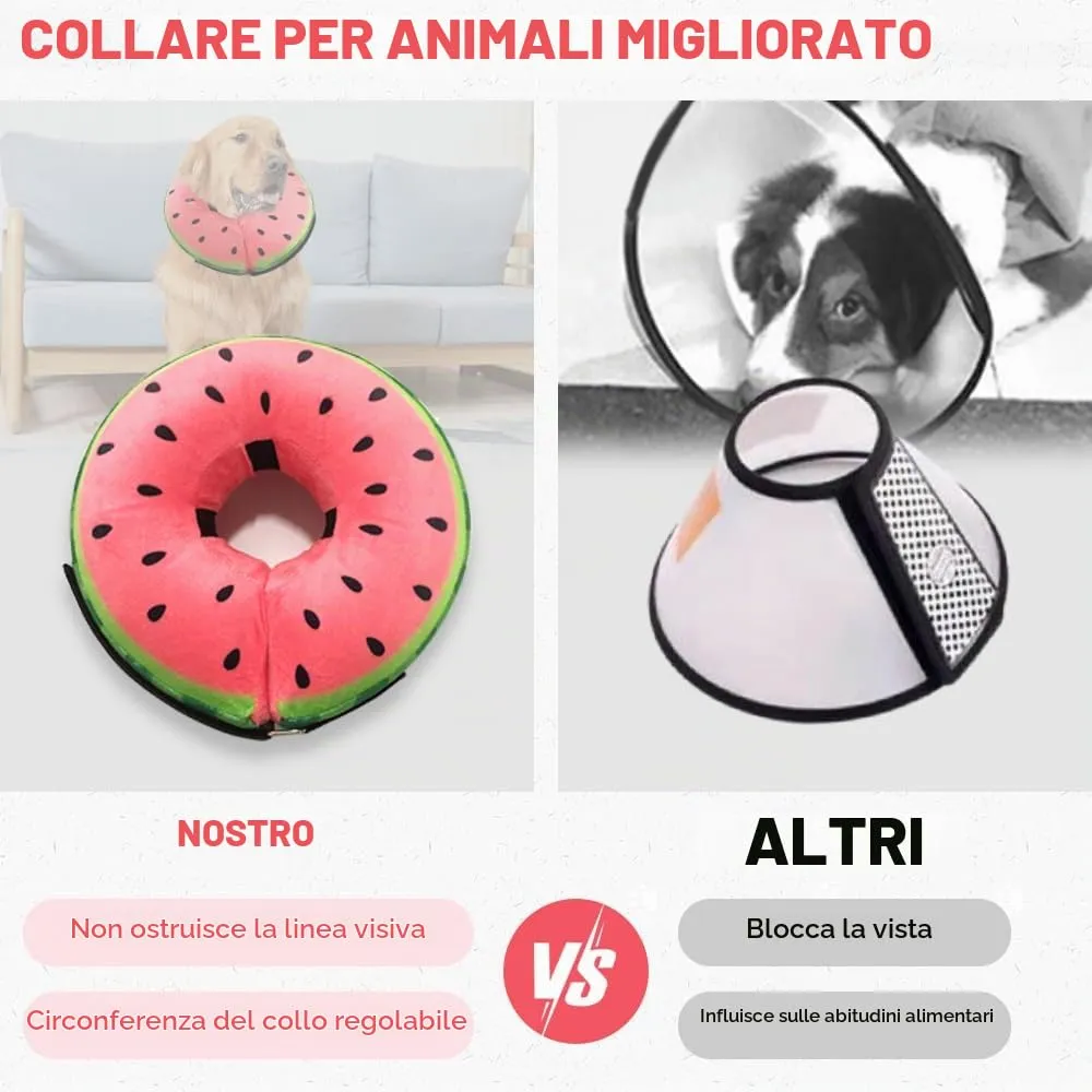 HMCEY Collare Protettivo Gonfiabile per Cani, Collare Elisabettiano Morbido Post Intervento Regolabile, Anti Leccamento e Protezione Post Operatorio - L - immagine 4