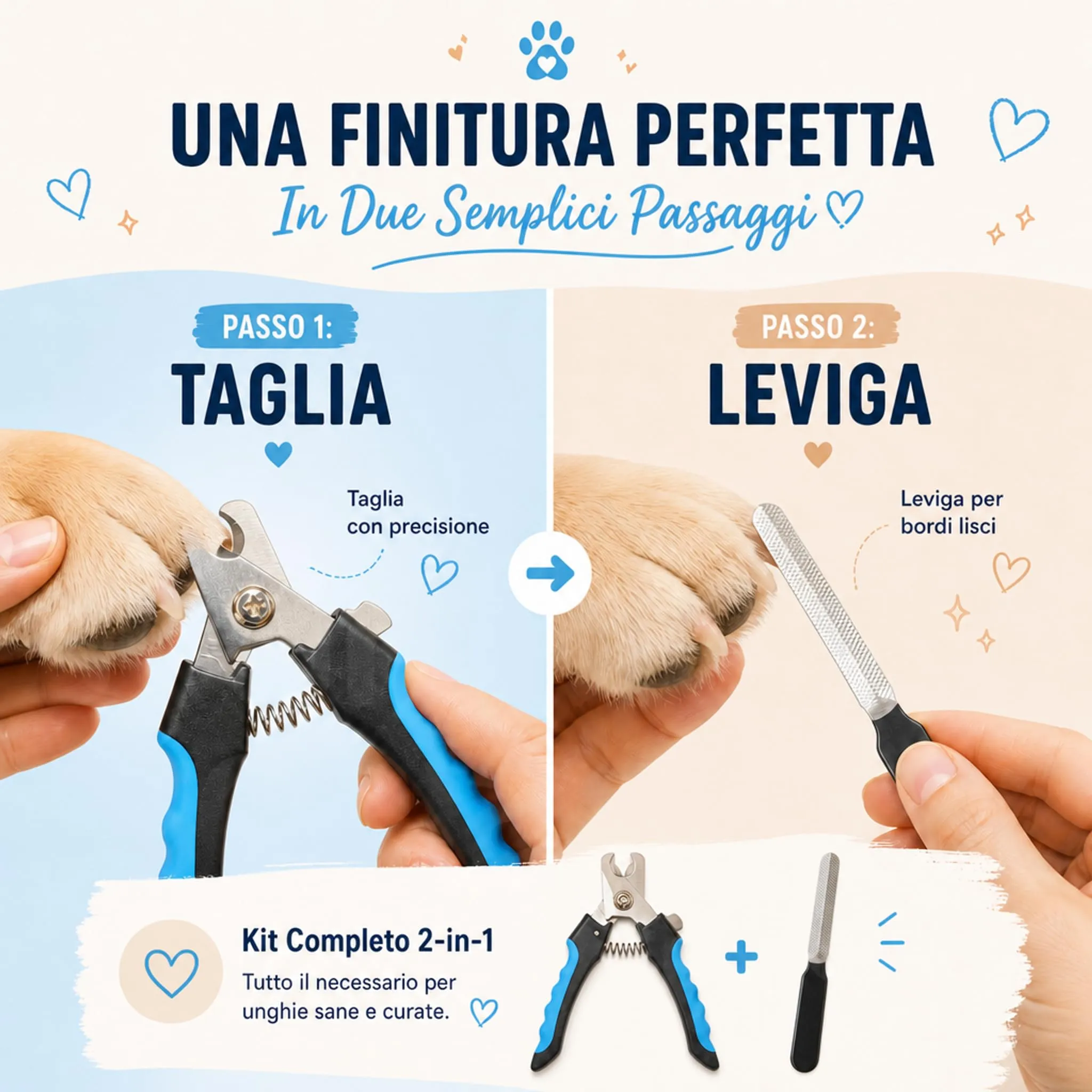 PRISMAL Tagliaunghie per Cani e Gatti in Acciaio Inossidabile con Protezione dal Taglio Eccessivo, Ideale per Taglia Media e Grande - immagine 5