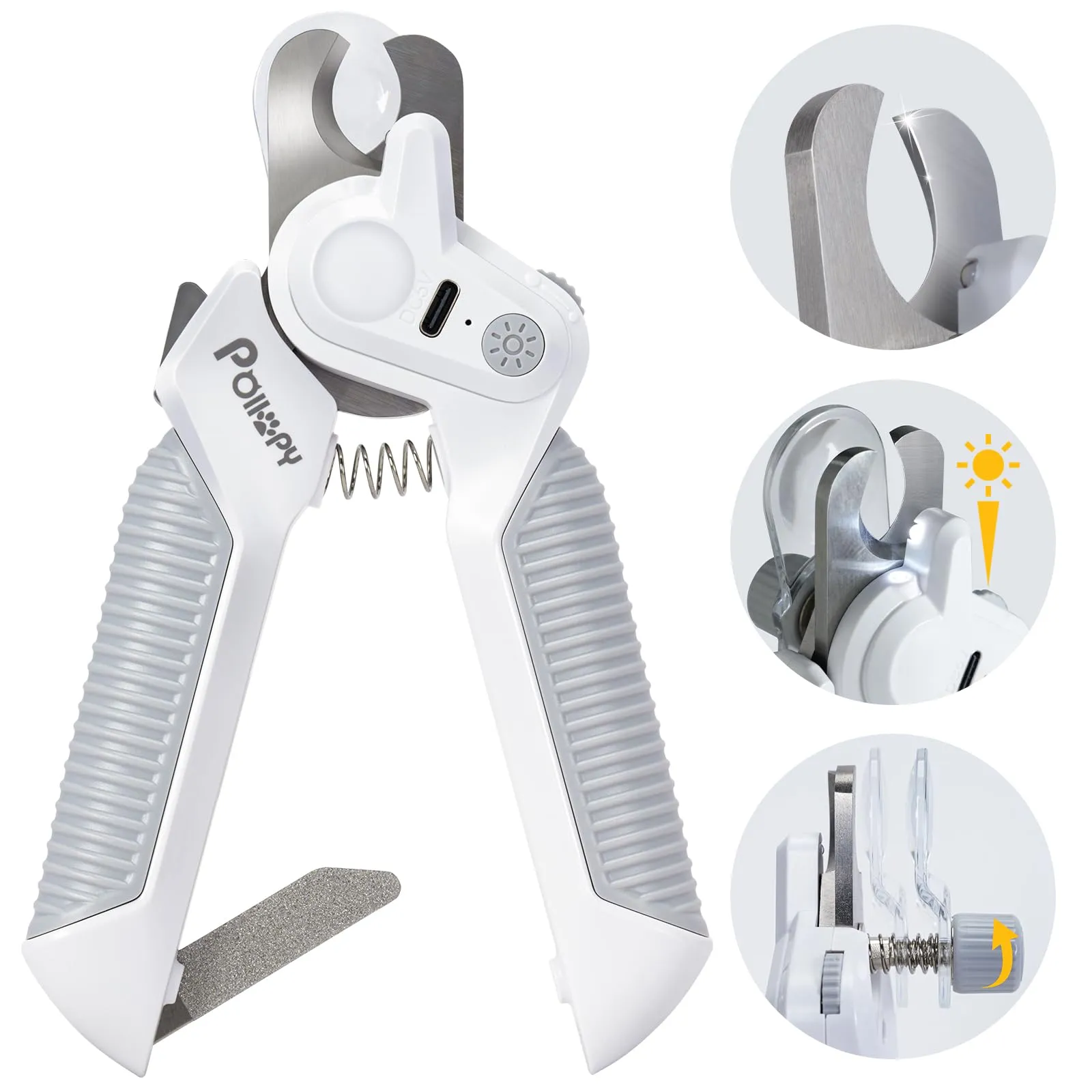 POIIOPY Tagliaunghie per Cani e Gatti di Taglia Media e Grande con 2 Luci LED, RK97 - immagine 1