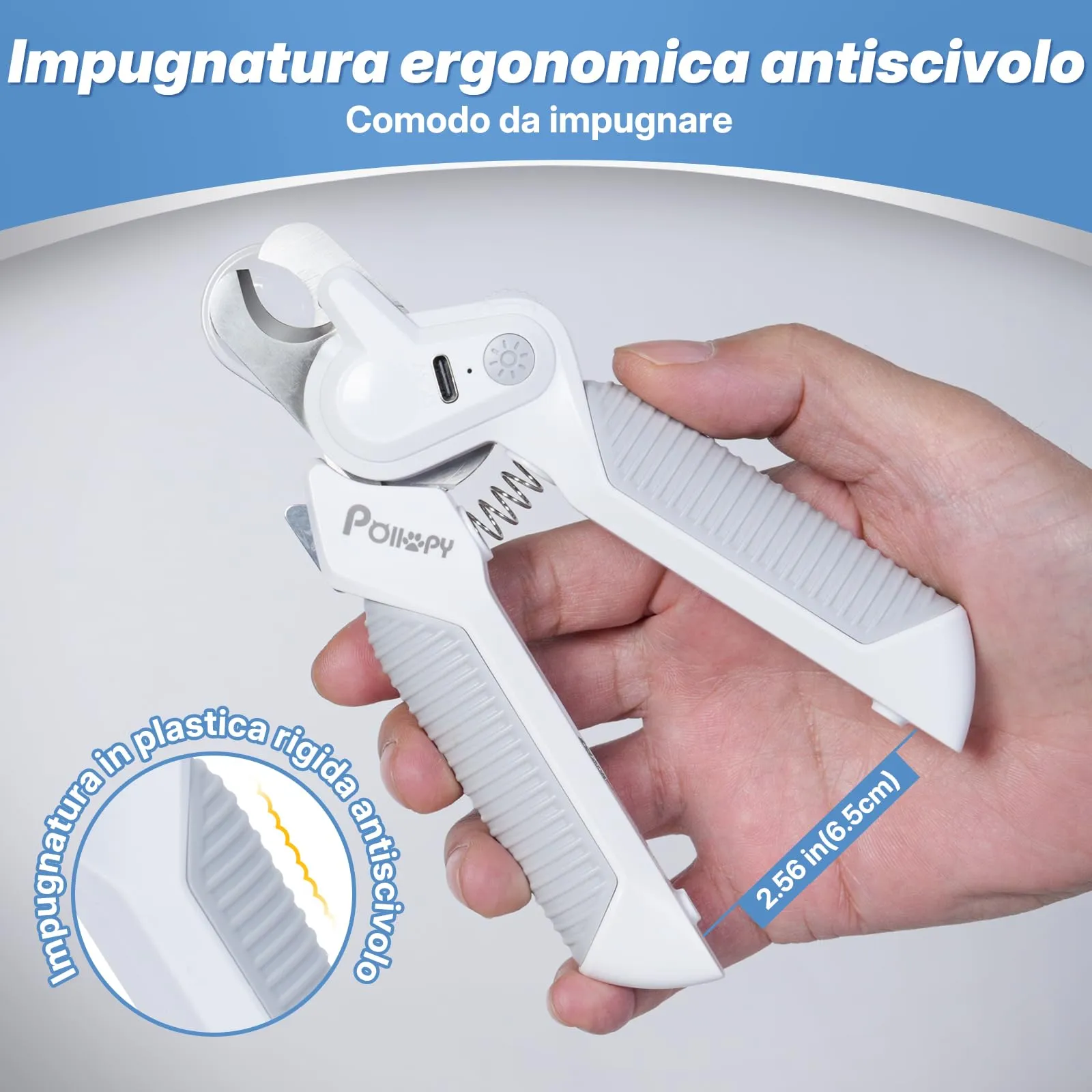 POIIOPY Tagliaunghie per Cani e Gatti di Taglia Media e Grande con 2 Luci LED, RK97 - immagine 7