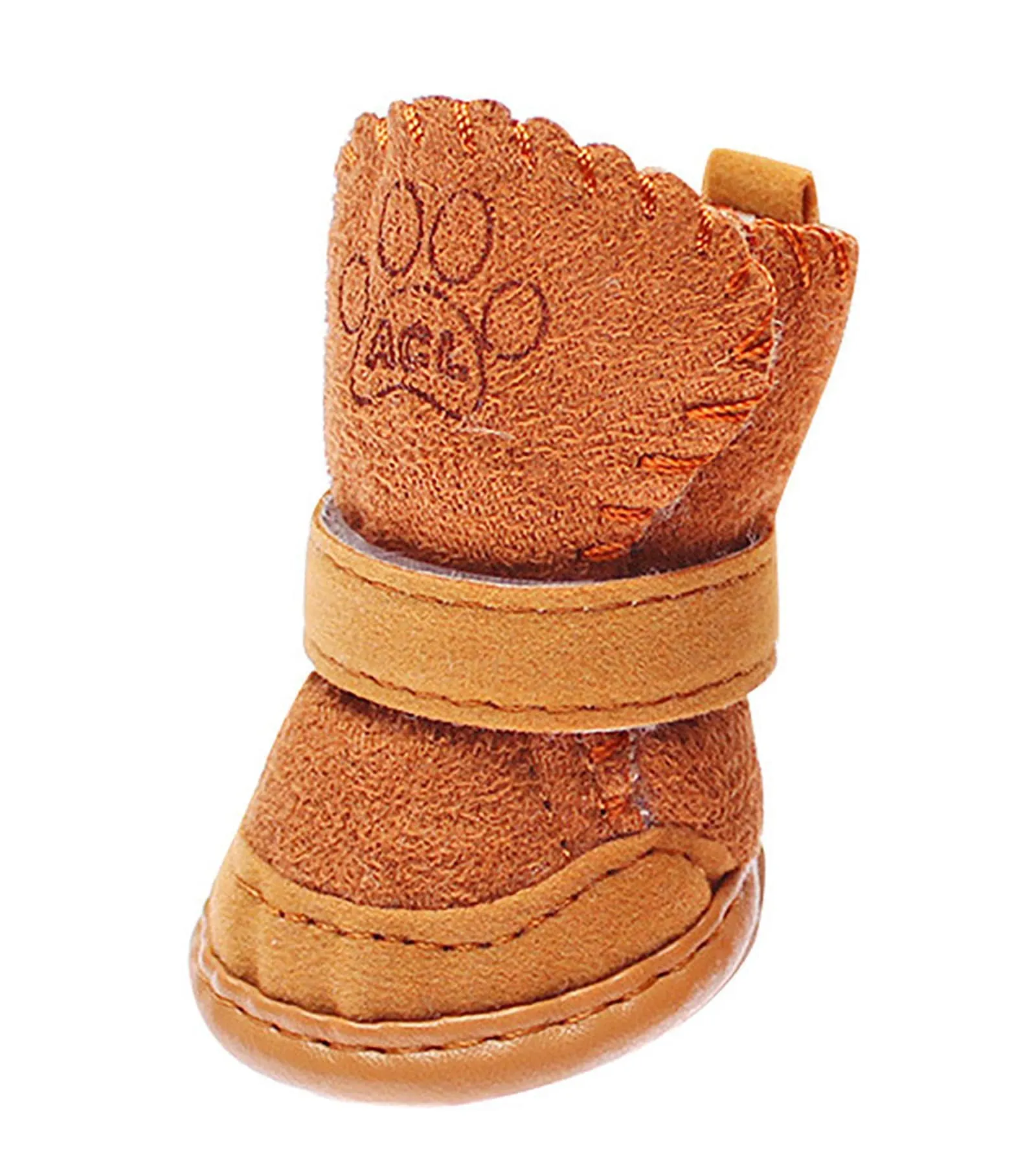 PPGGOPP Scarpe per Cani Impermeabili e Antiscivolo, 4 Pezzi, Marrone 3 - immagine 4