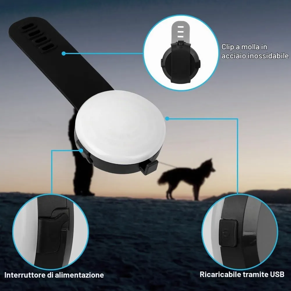 AUAUY Luce LED di Sicurezza Ricaricabile USB, Nero - immagine 6