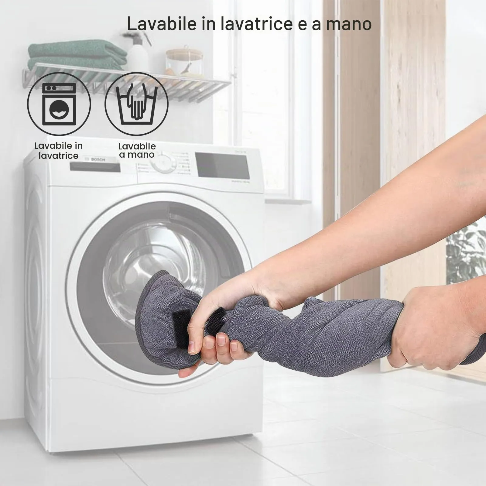 GUHAOOL Accappatoio per Cani in Microfibra, Taglia L, Grigio - immagine 5