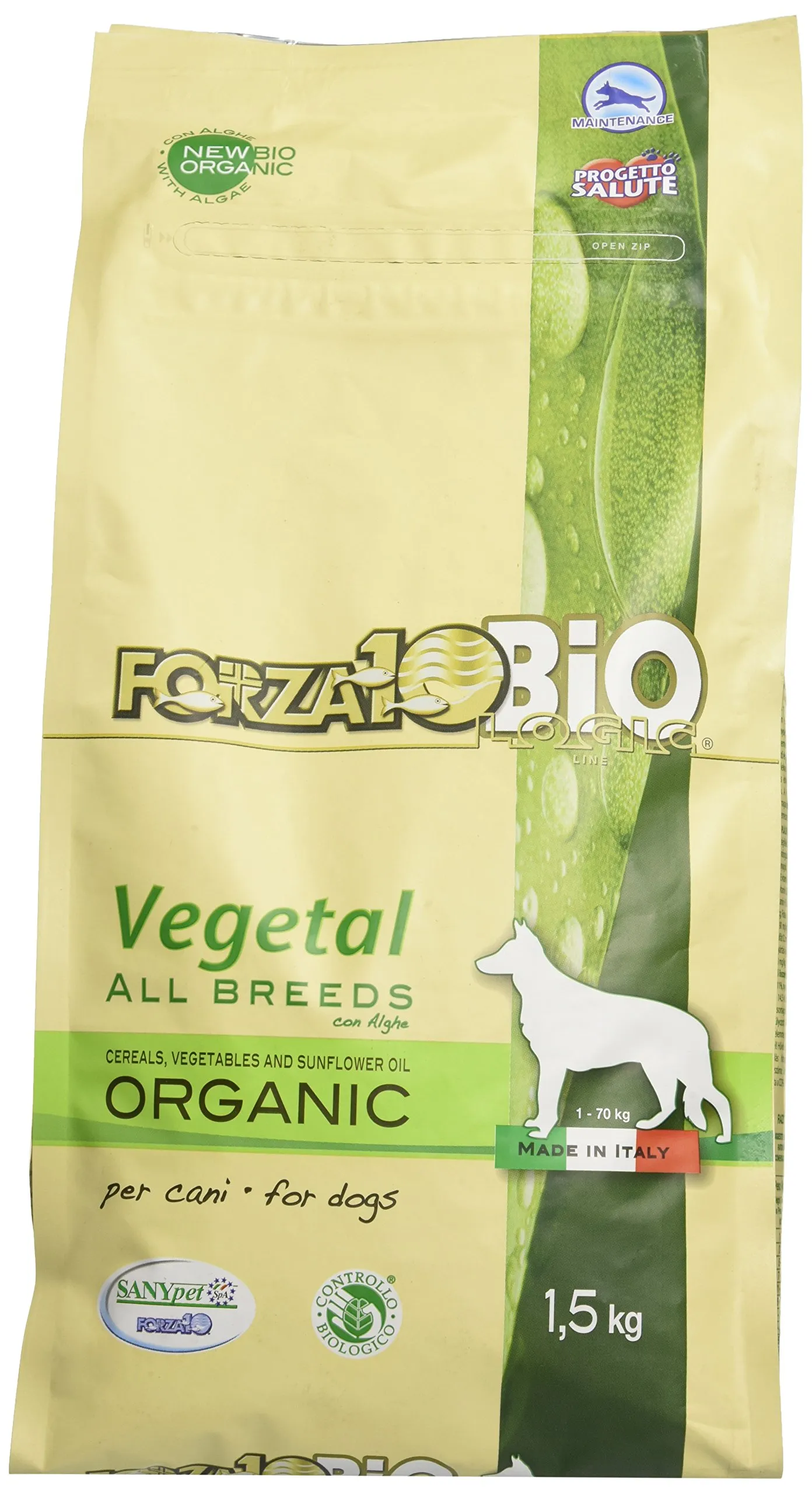 Forza10 Bio Crocchette Vegetali con Alghe per Cani di Tutte le Taglie, 1.5kg - immagine 1