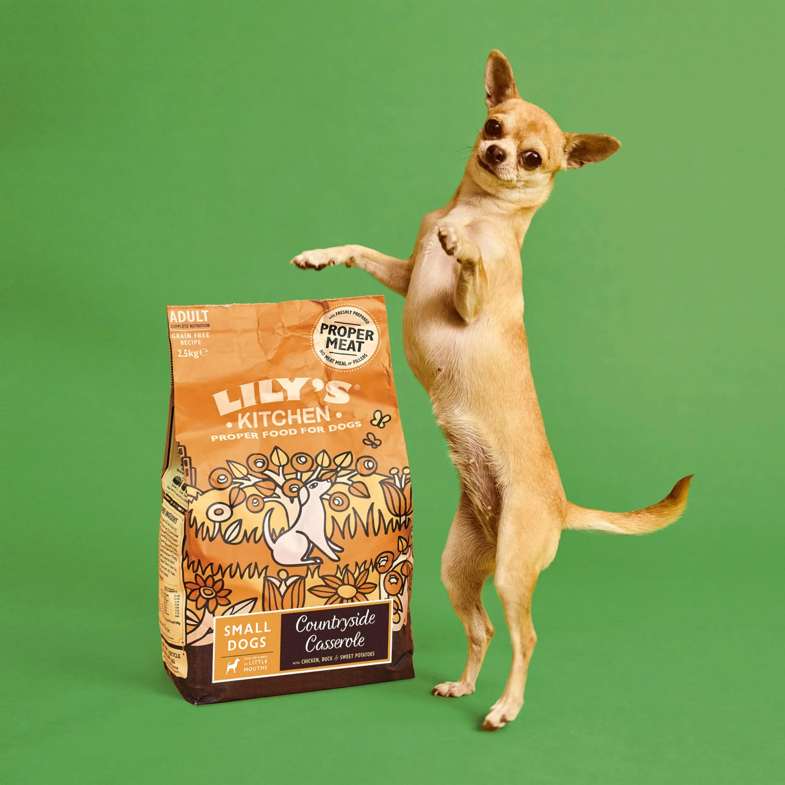 Lily's Kitchen Cibo secco per cani adulti di piccola taglia, senza cereali con pollo e anatra, 2.5 kg - immagine 4