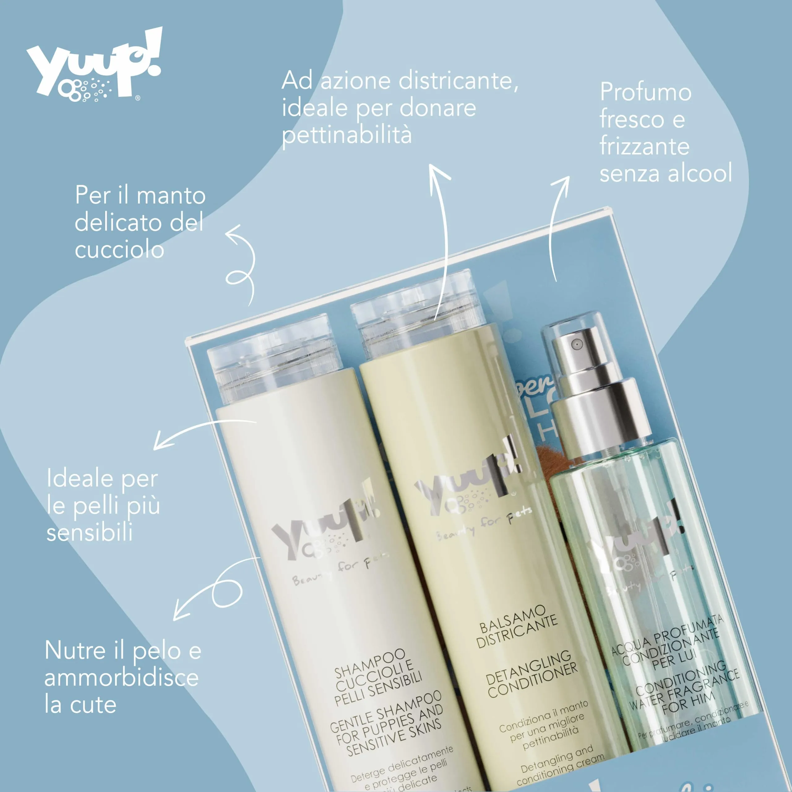 Yuup Kit Cucciolo per Lui: Shampoo Delicato, Balsamo e Acqua Profumata - immagine 2