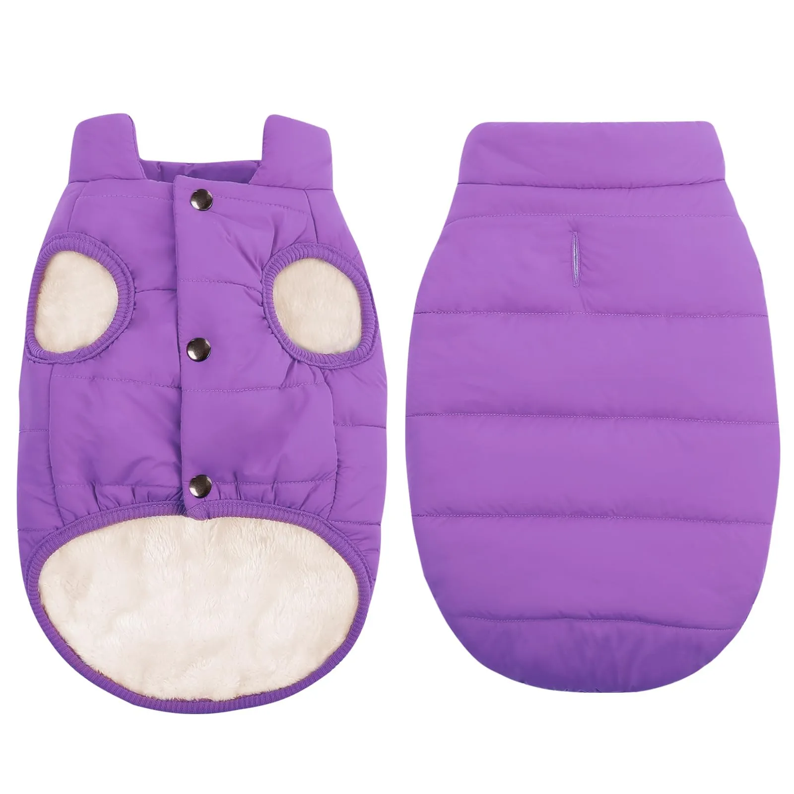 ASENKU Cappotto Invernale per Cani, Giacca Imbottita in Pile, Viola, XXXL - immagine 1