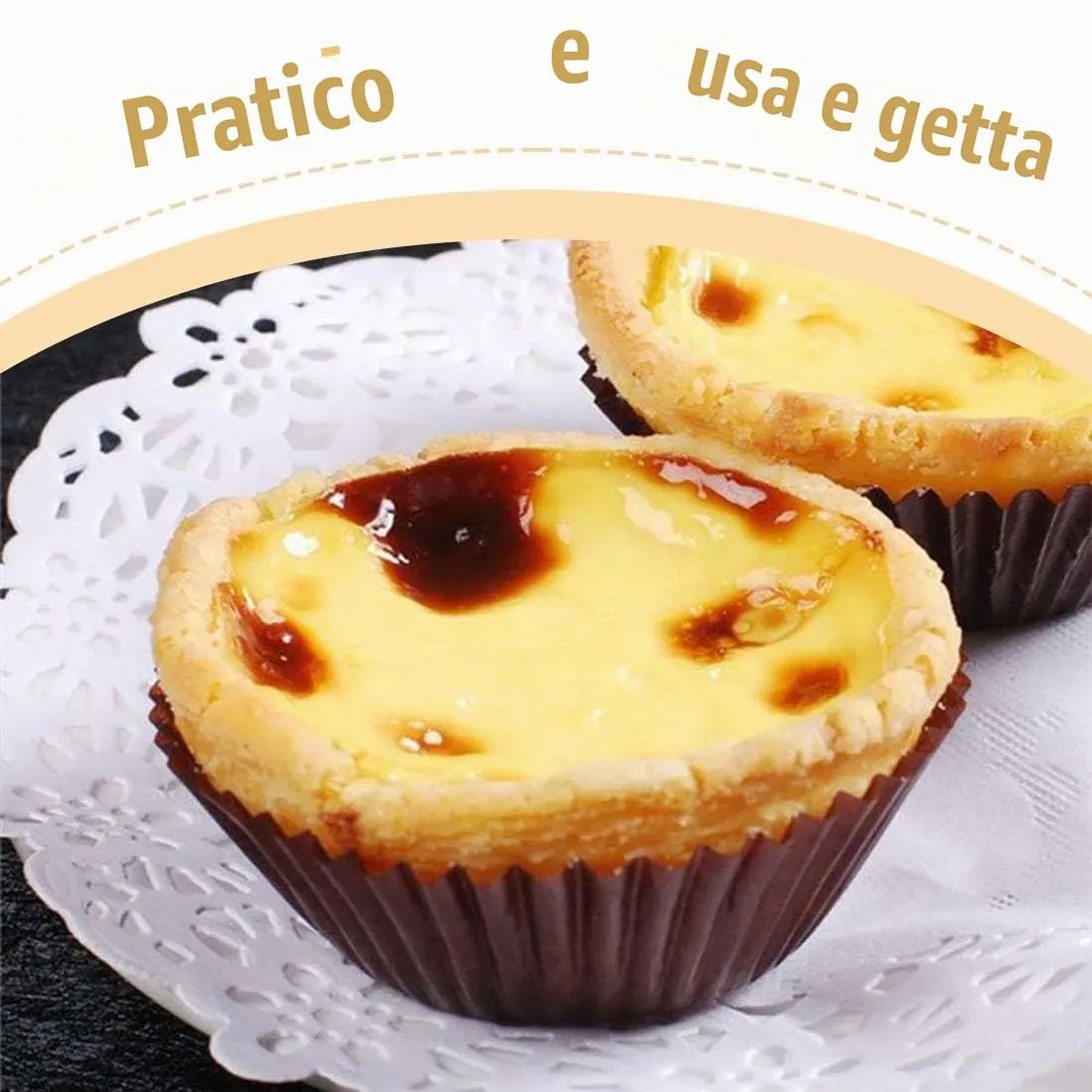UYVPAER Centrini in Carta Pizzo Rotondi per Dessert e Decorazione Tavola, 100 Pezzi, 16.5 cm - immagine 5