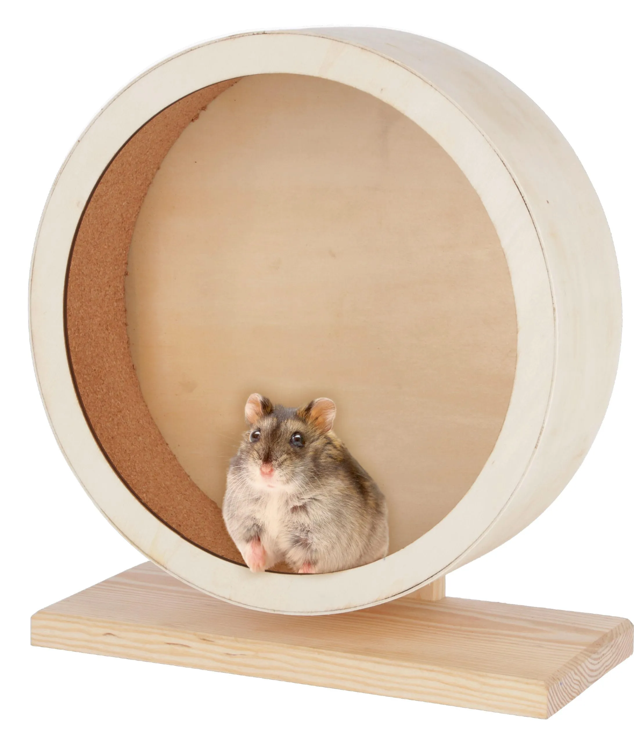 Kerbl Pet Ruota per criceti in legno con superficie in sughero, Ø 29 cm - immagine 2