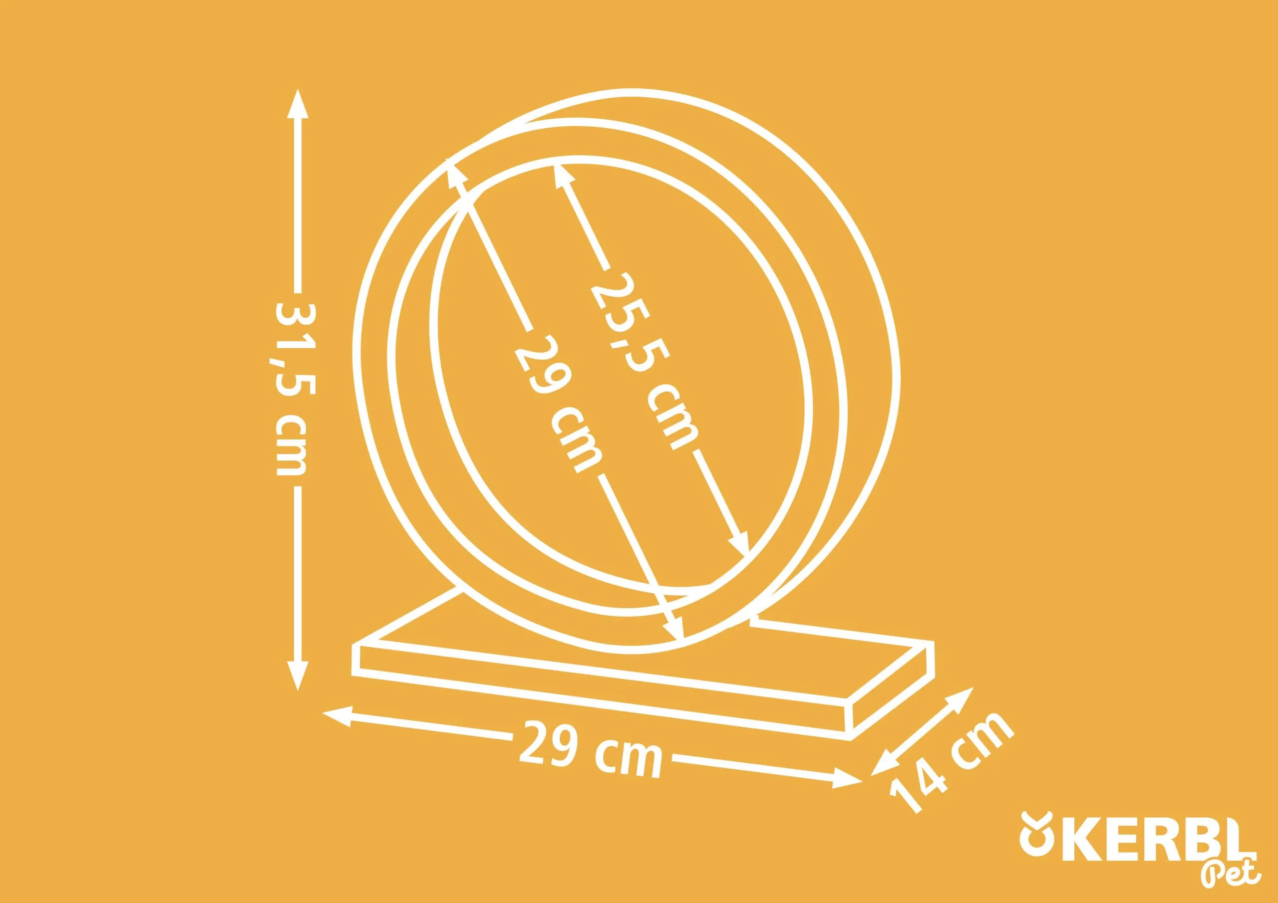 Kerbl Pet Ruota per criceti in legno con superficie in sughero, Ø 29 cm - immagine 6