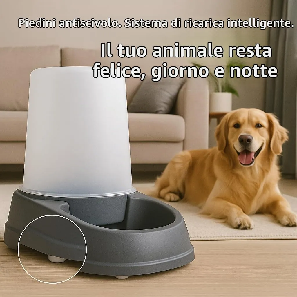Flamingo Distributore Automatico di Cibo e Acqua Raja Grigio 2,5L - immagine 5