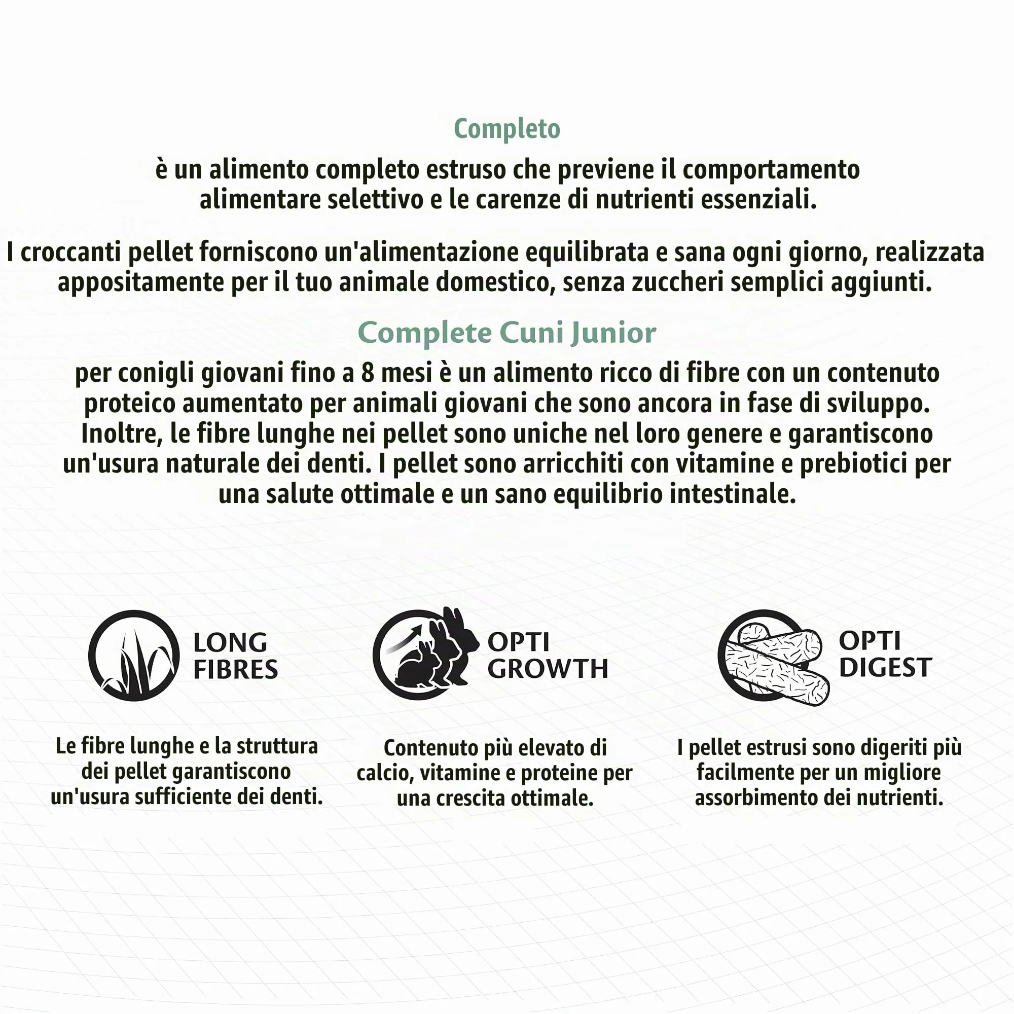 Versele-Laga Complete Cuni Junior Alimento per Conigli 0-8 Mesi, 500 g - immagine 3