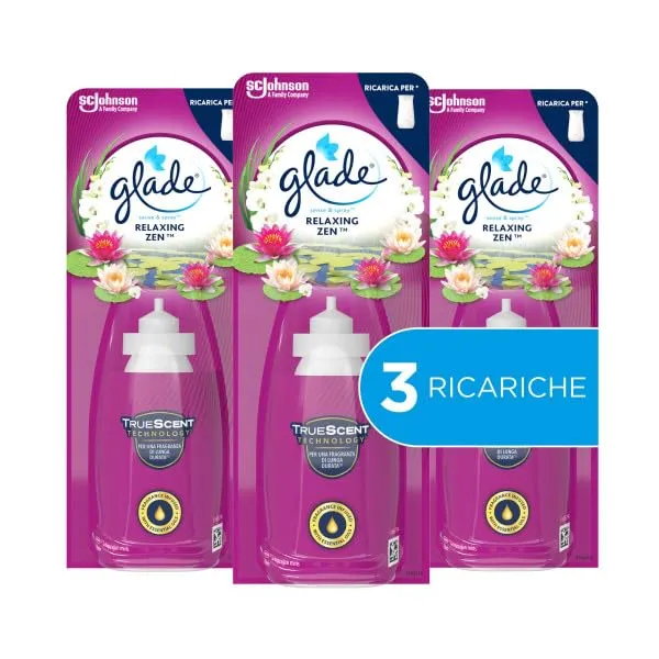 Glade Sense & Spray Ricariche, Relaxing Zen, 3 x 18 ml - immagine 1