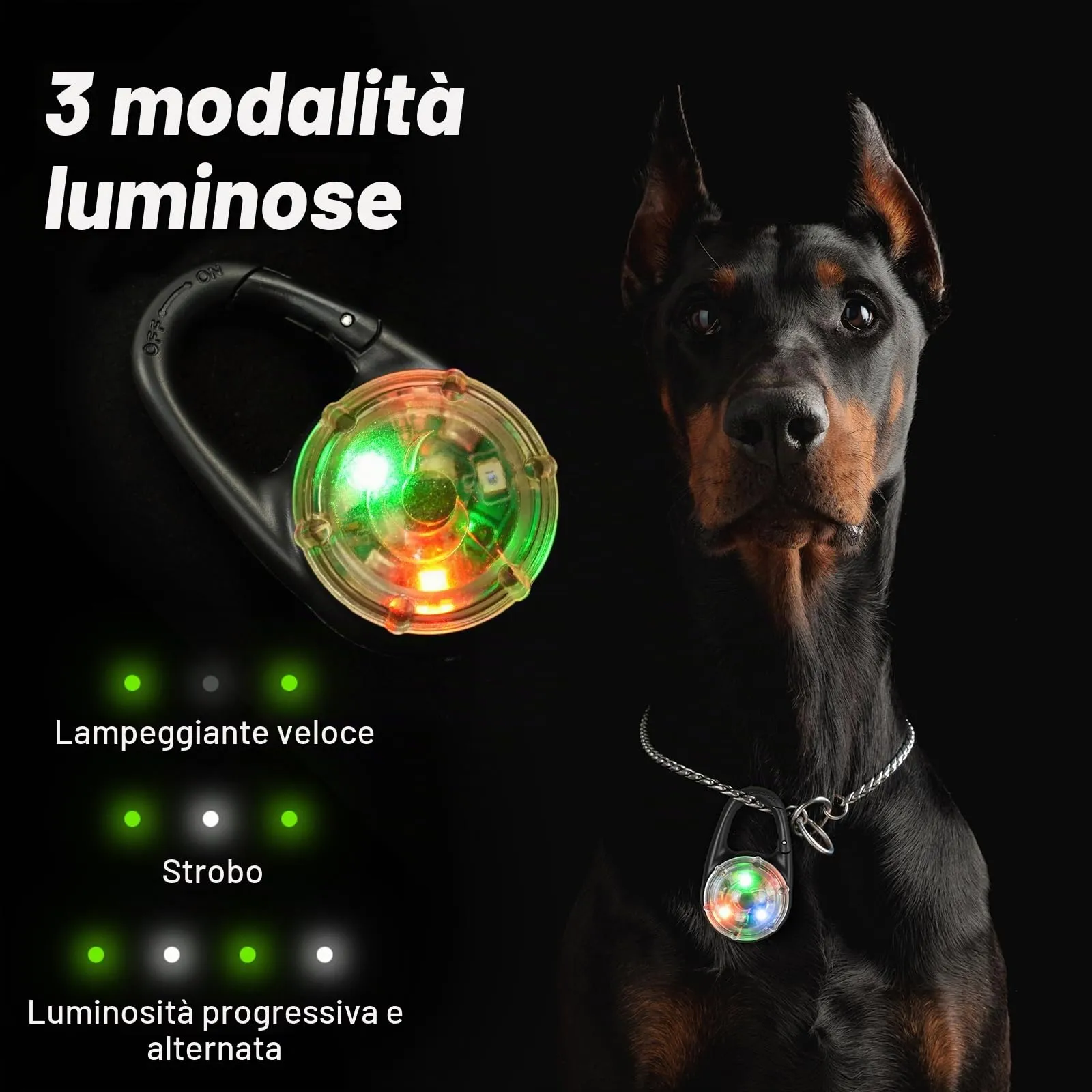 AUAUY Luce Lampeggiante a LED di Sicurezza Ricaricabile USB, 2 Pezzi - immagine 6