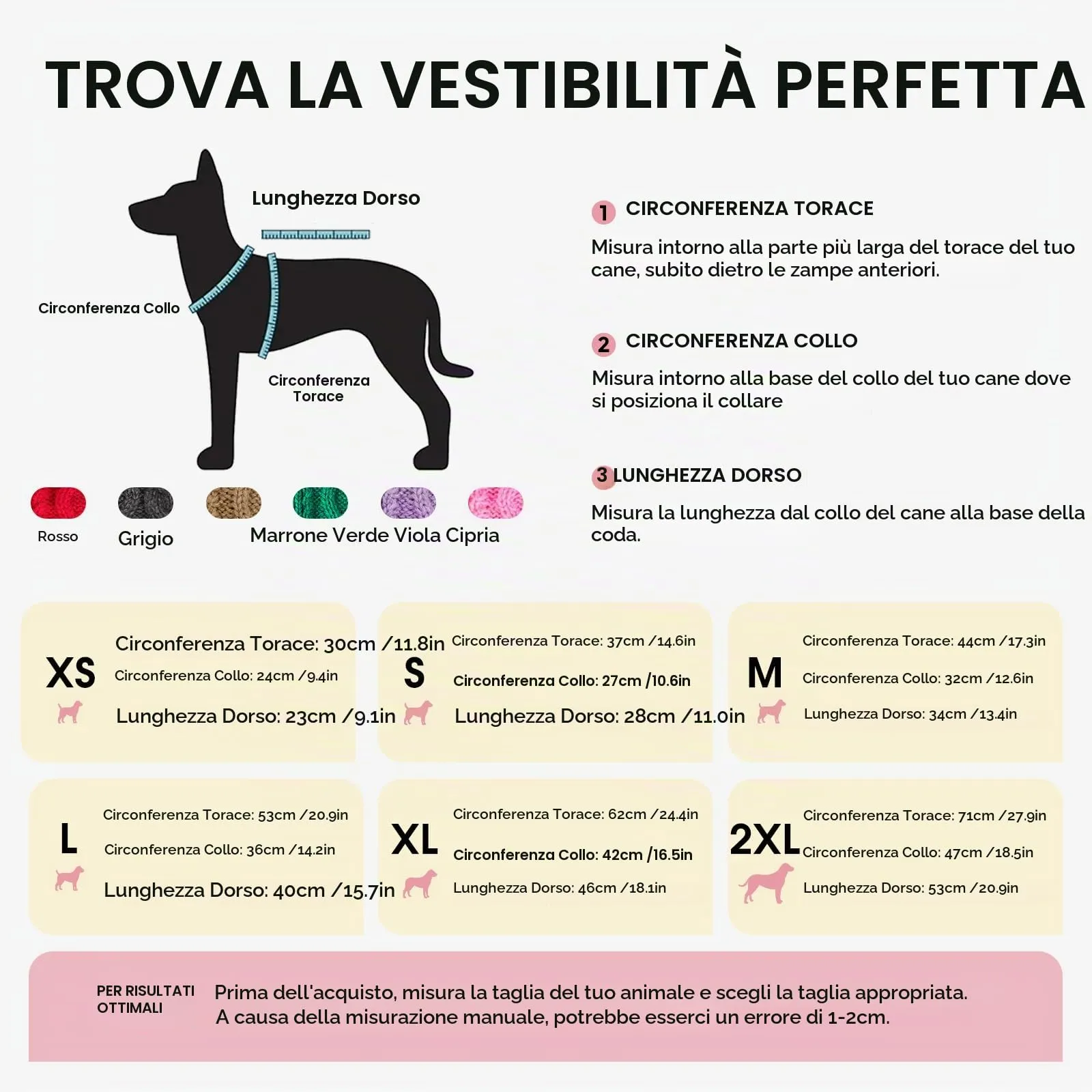 CITÉTOILE Maglione Invernale per Cani a Quadri Viola S - immagine 4