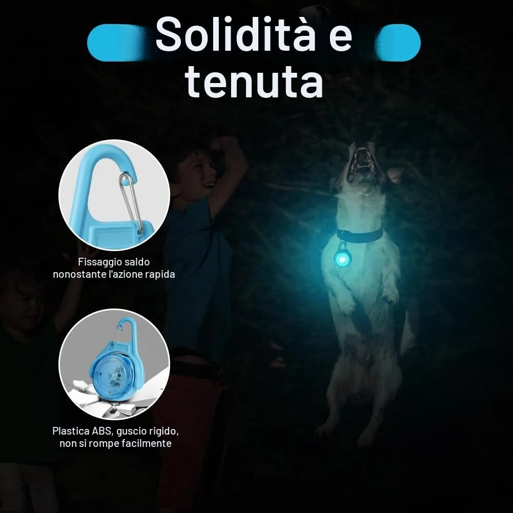 AUAUY Luce di Sicurezza a LED Ricaricabile USB, Blu - immagine 7