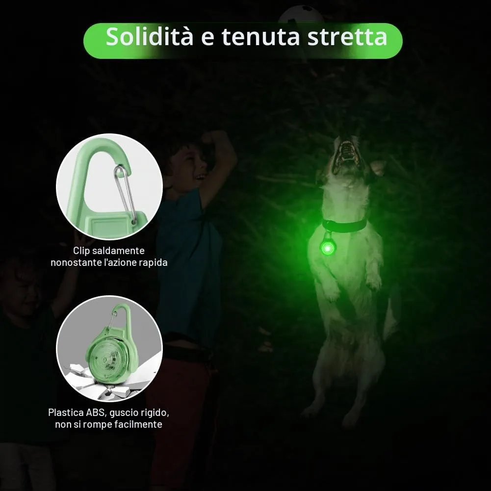 AUAUY Luce di Sicurezza a LED Ricaricabile USB, Verde - immagine 7