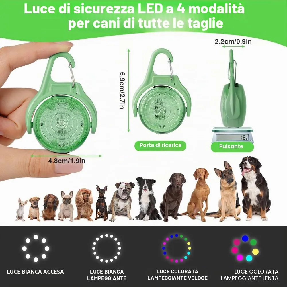 AUAUY Luce di Sicurezza a LED Ricaricabile USB, Verde - immagine 9