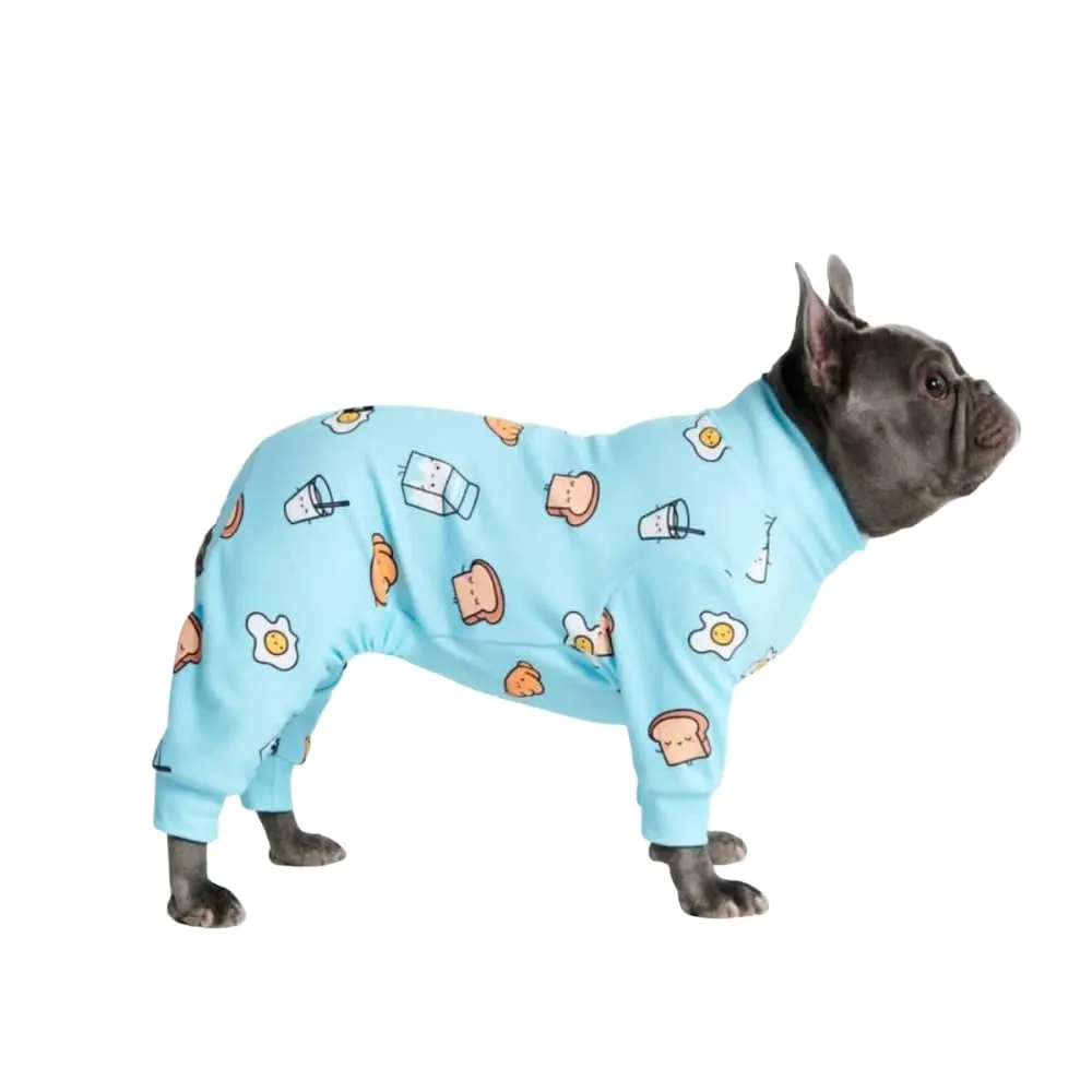 Spark Paws Pigiama per Cani - Tuta Elasticizzata, Colazione Blu, X-Large - immagine 1